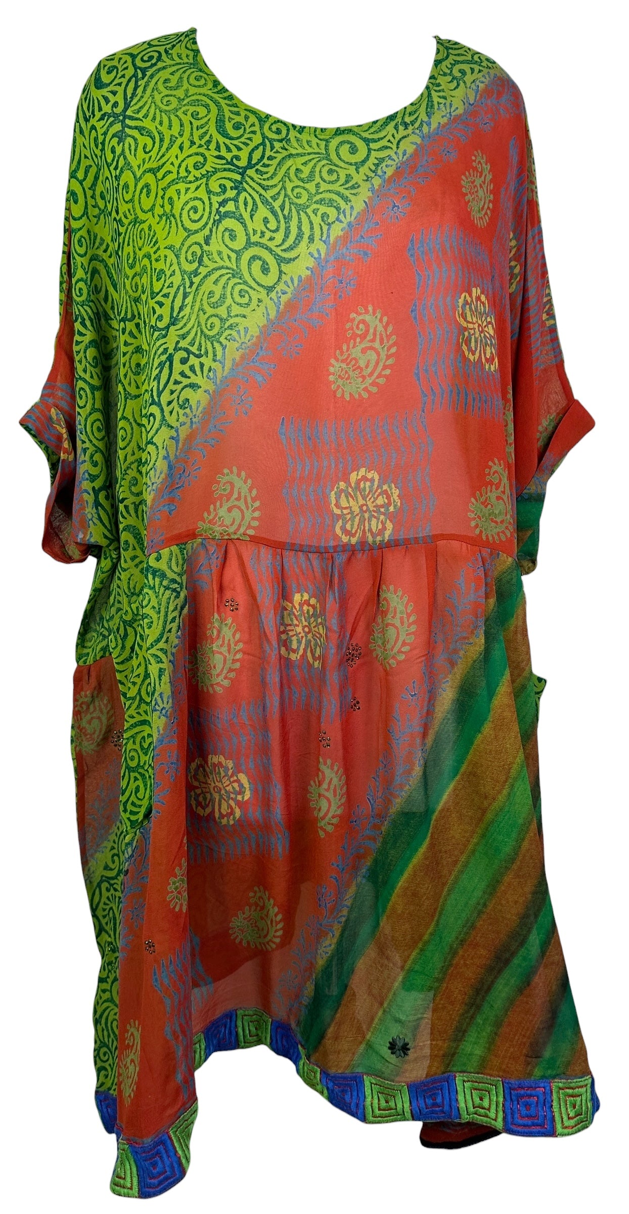 PRG8415 Sheer Avatar Pure Silk Boxy Babydoll Dress