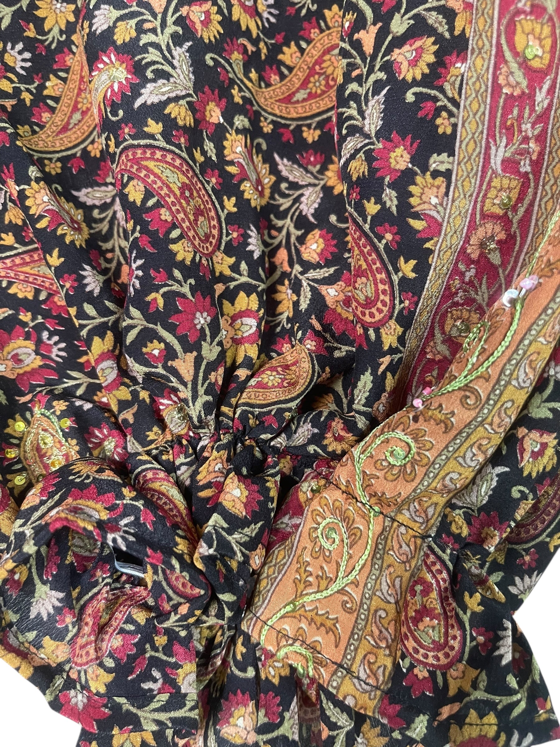 PREVIEW PRC8639 Avatar Pure Silk Bolero by MARCH2026 – Handmade ethical Bolero from sariKNOTsari using upcycled silk. Designed in Canada for travel and slow fashion, loved from Toronto to LA to Sydney.