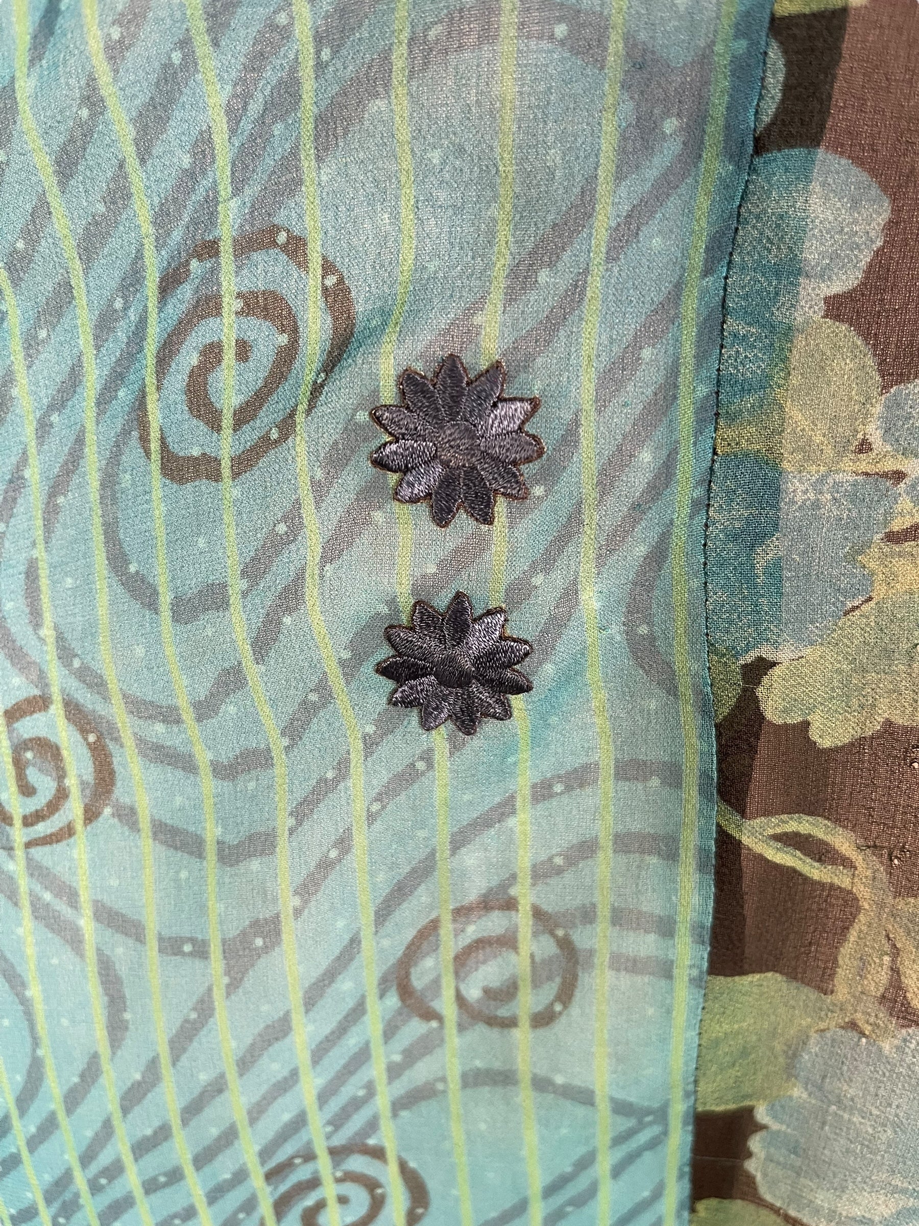 PRG7267 Sheer Avatar Pure Silk Waterfall Top