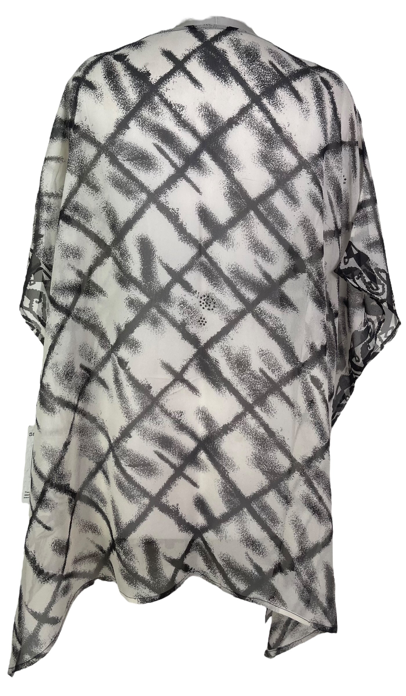 PRG7826 Sheer Avatar Pure Silk Short Kaftan Tunic with Slits