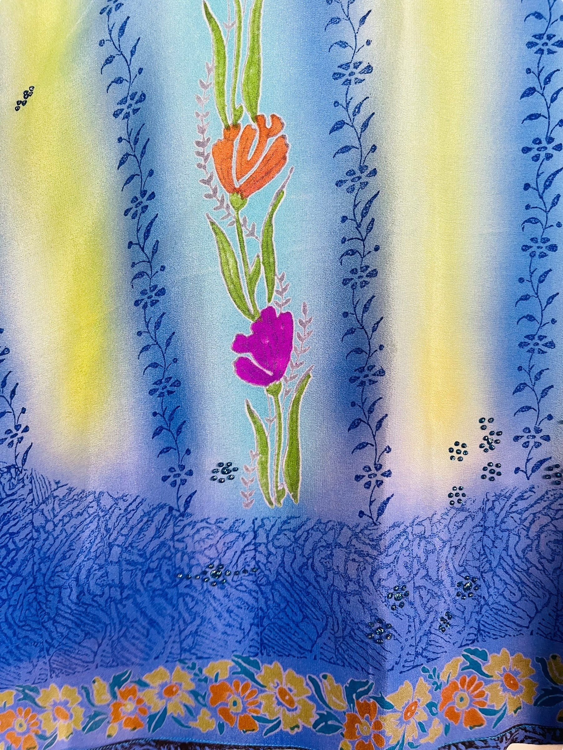 PRC7300 Avatar Pure Silk Kimono-Sleeved Top