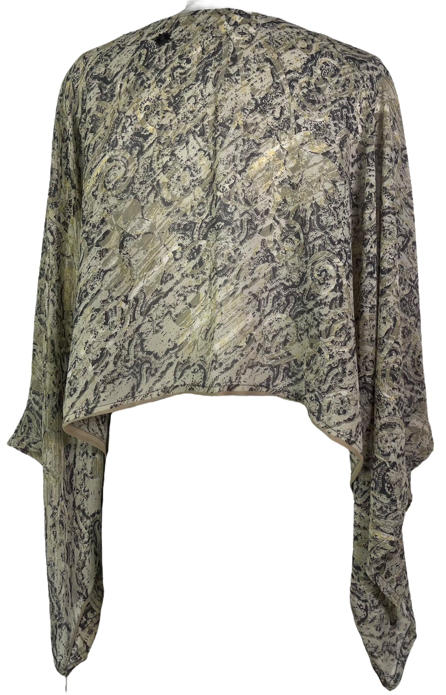 PRG8235 Sheer Avatar Pure Silk Kimono-Sleeved Top