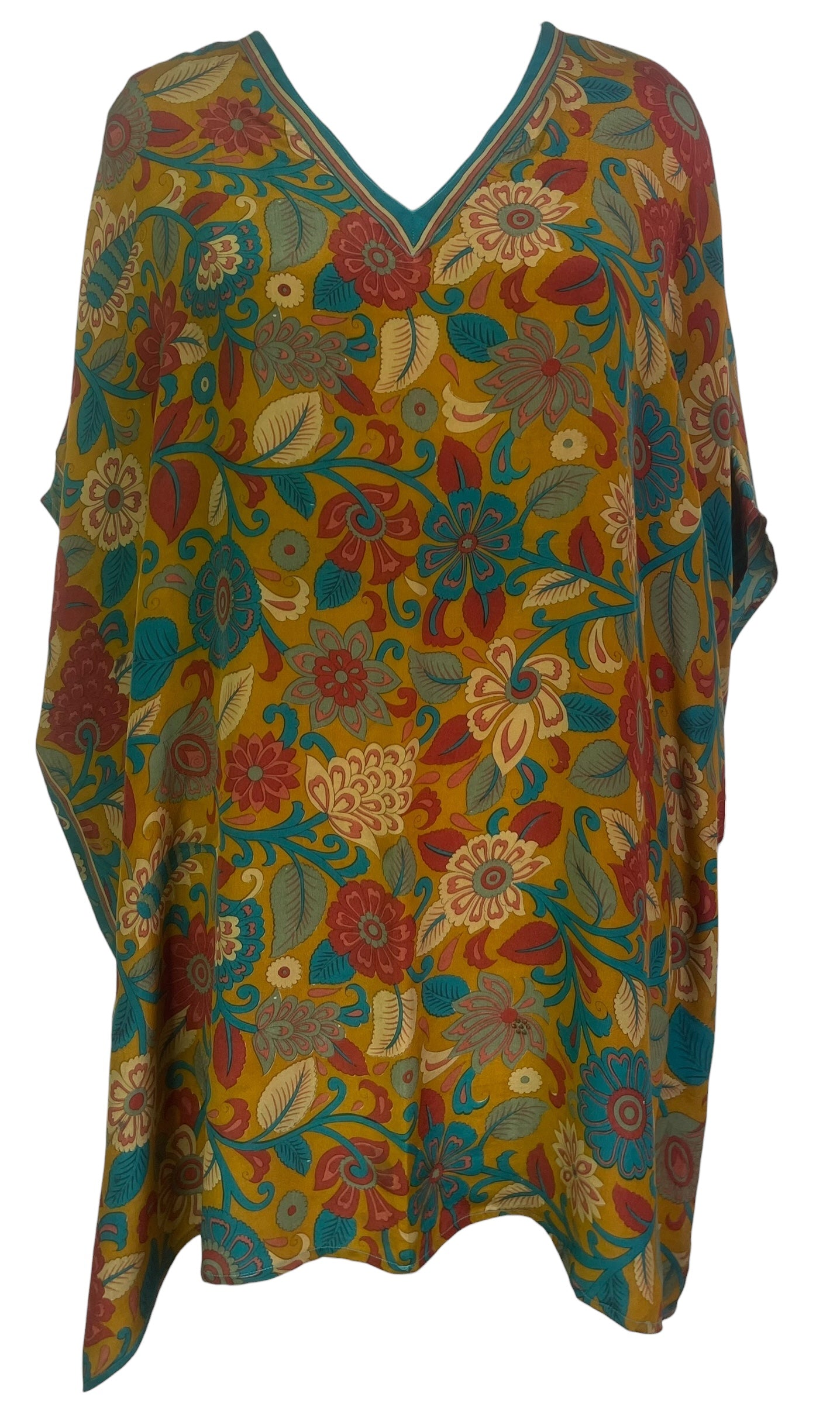 PREVIEW PRC8445 Wabi Sabi Pure Silk Short Kaftan Tunic With Slits