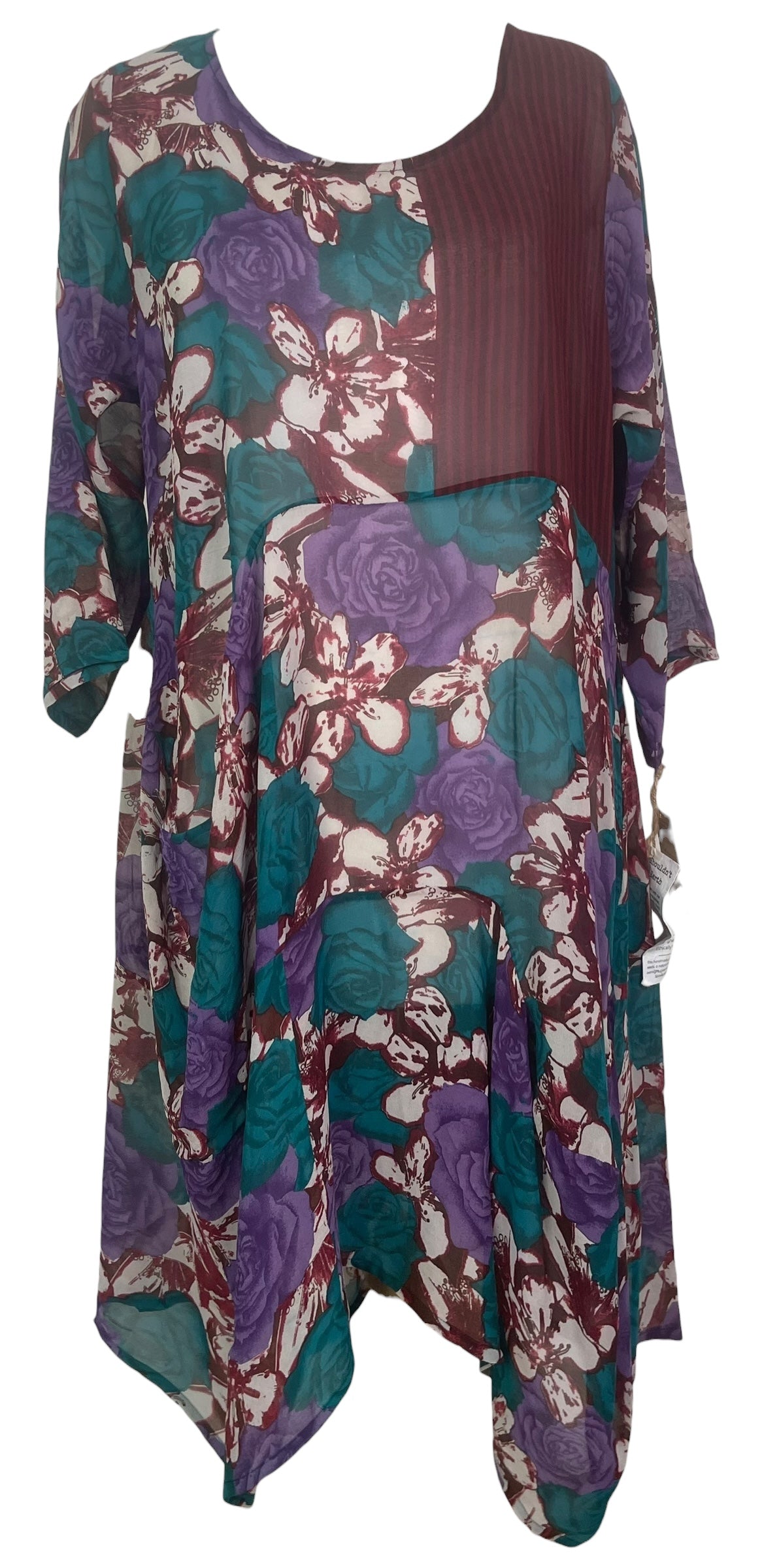 PREVIEW PRG8441 Sheer Wabi Sabi Sculptural Silk Long Tunic Dress