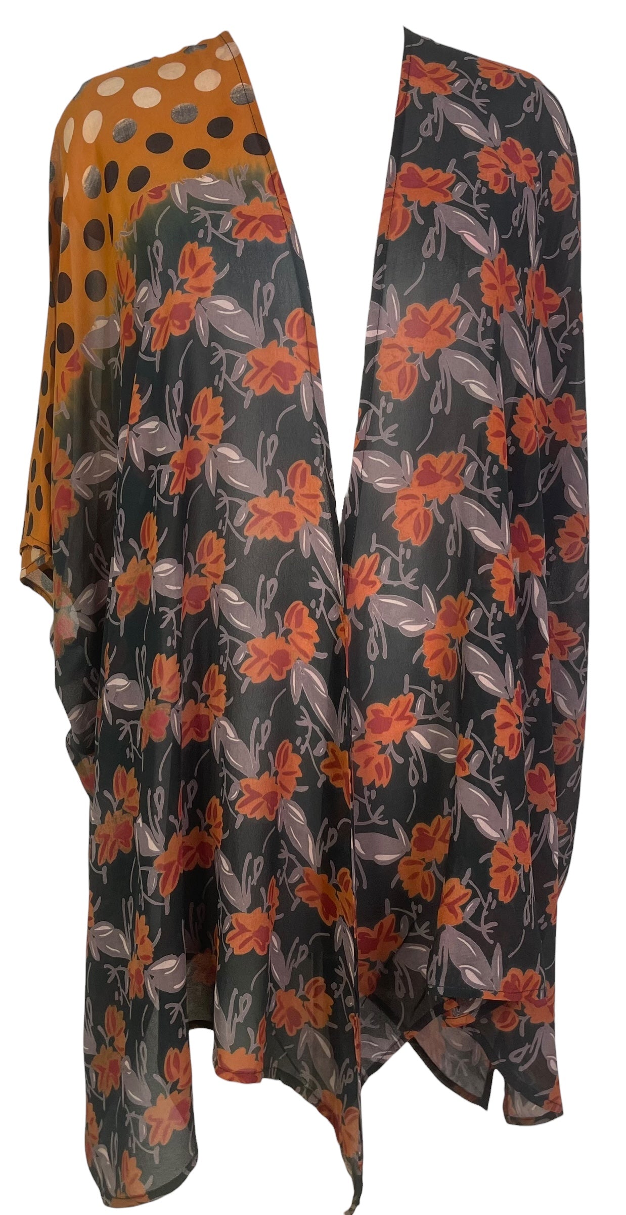 PREVIEW PRG8600 Sheer Wabi Sabi Pure Silk Cardigan by FEBRUARY2026 – Handmade ethical Cardigan from sariKNOTsari using upcycled silk. Designed in Canada for travel and slow fashion, loved from Toronto to LA to Sydney.