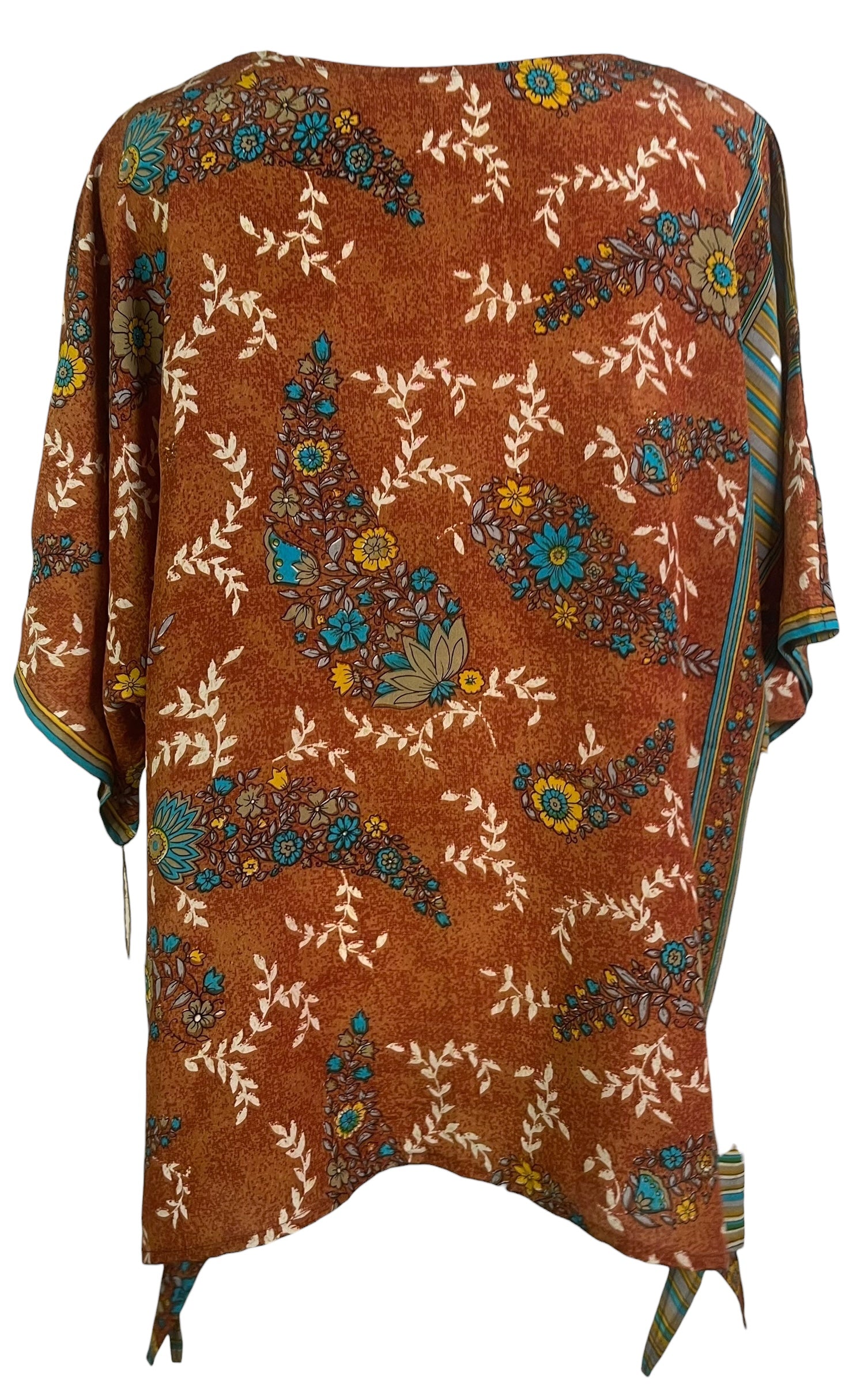 PREVIEW PRC8739 Avatar Pure Silk Long Tunic with Side Ties by MARCH2026 – Handmade ethical Side Tie Tunic from sariKNOTsari using upcycled silk. Designed in Canada for travel and slow fashion, loved from Toronto to LA to Sydney.