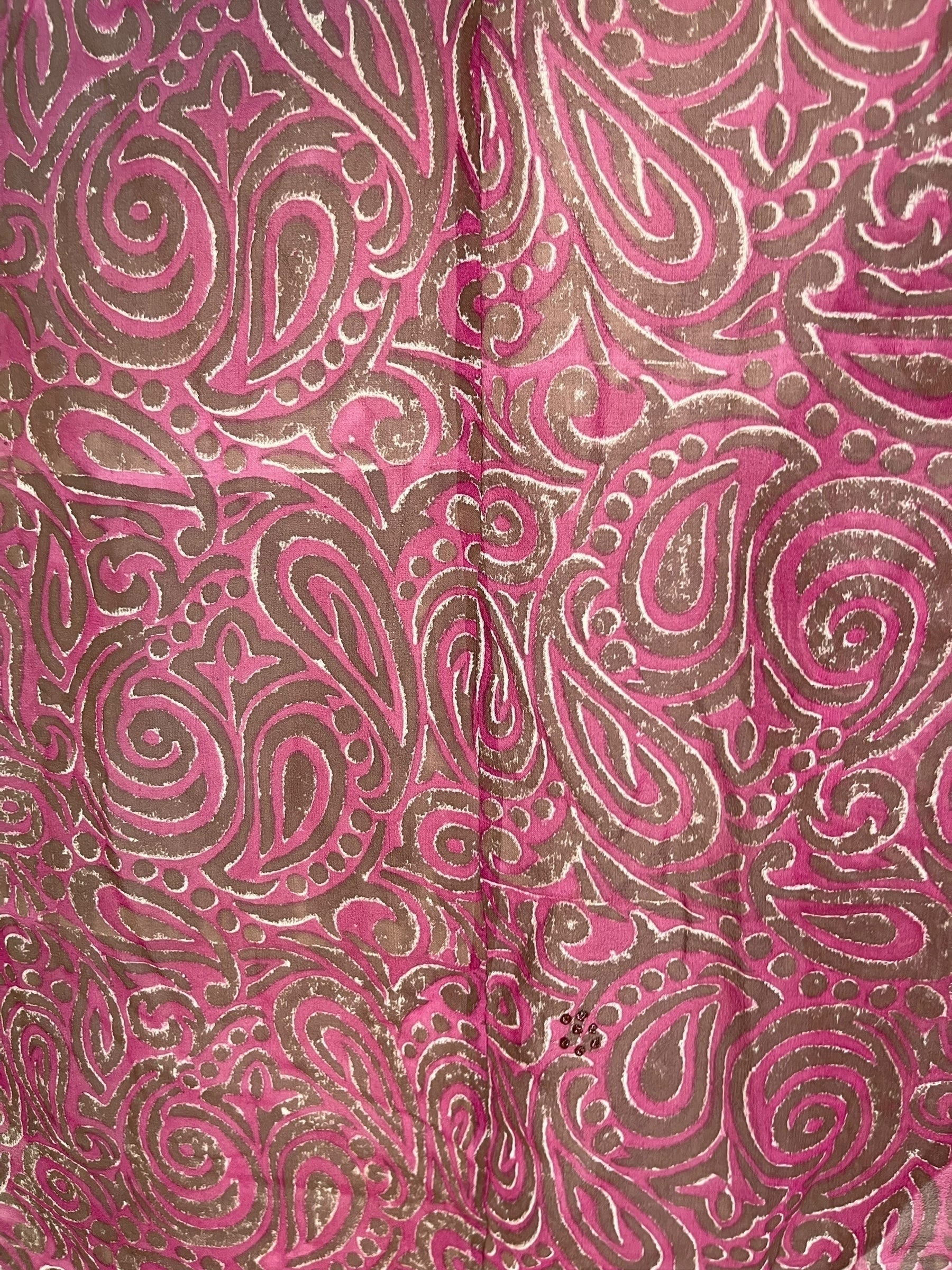 PRG7089 Sheer Avatar Pure Silk Waterfall Top