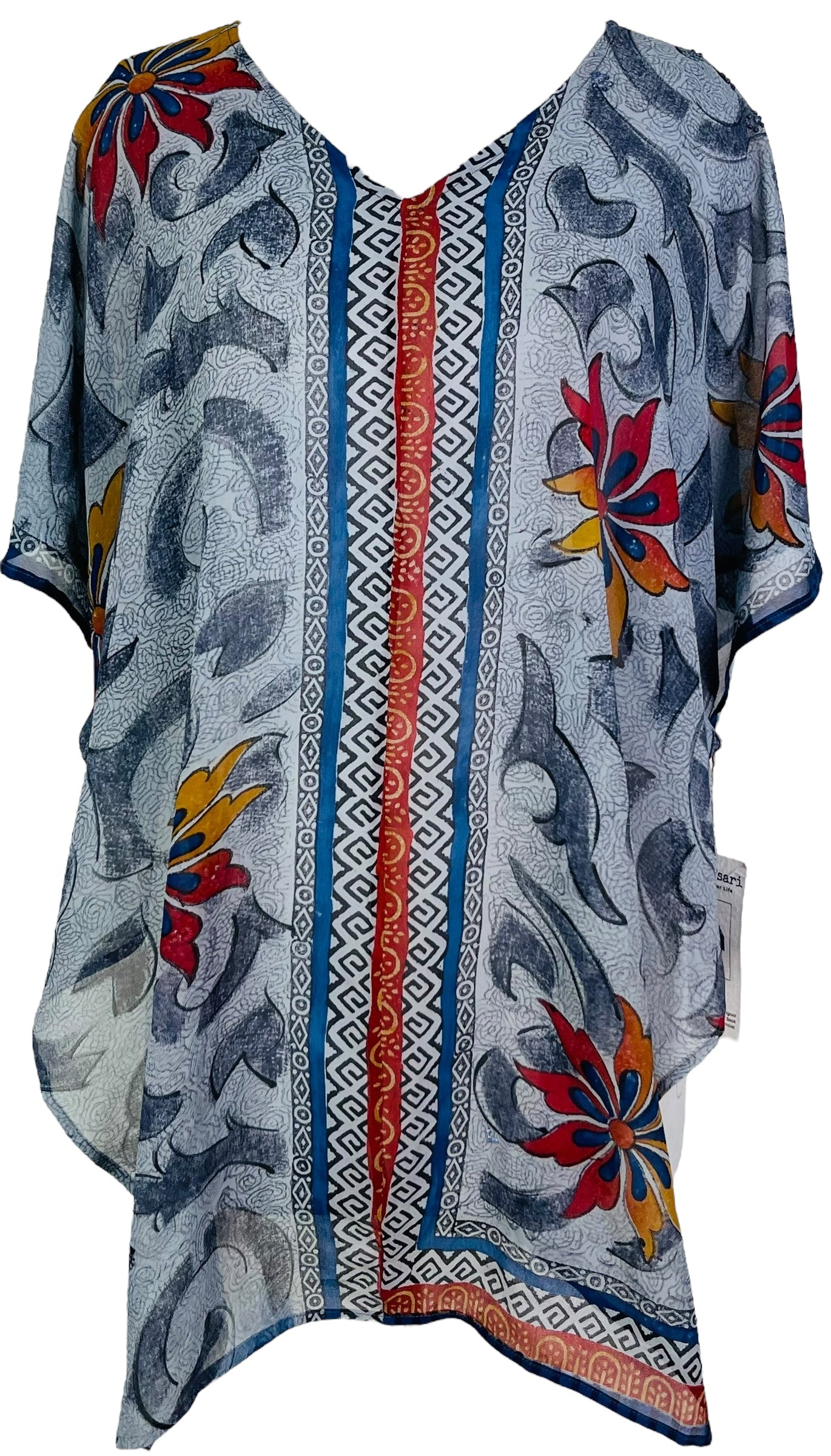 PRG7576 Sheer Wabi Sabi Pure Silk Waterfall Top