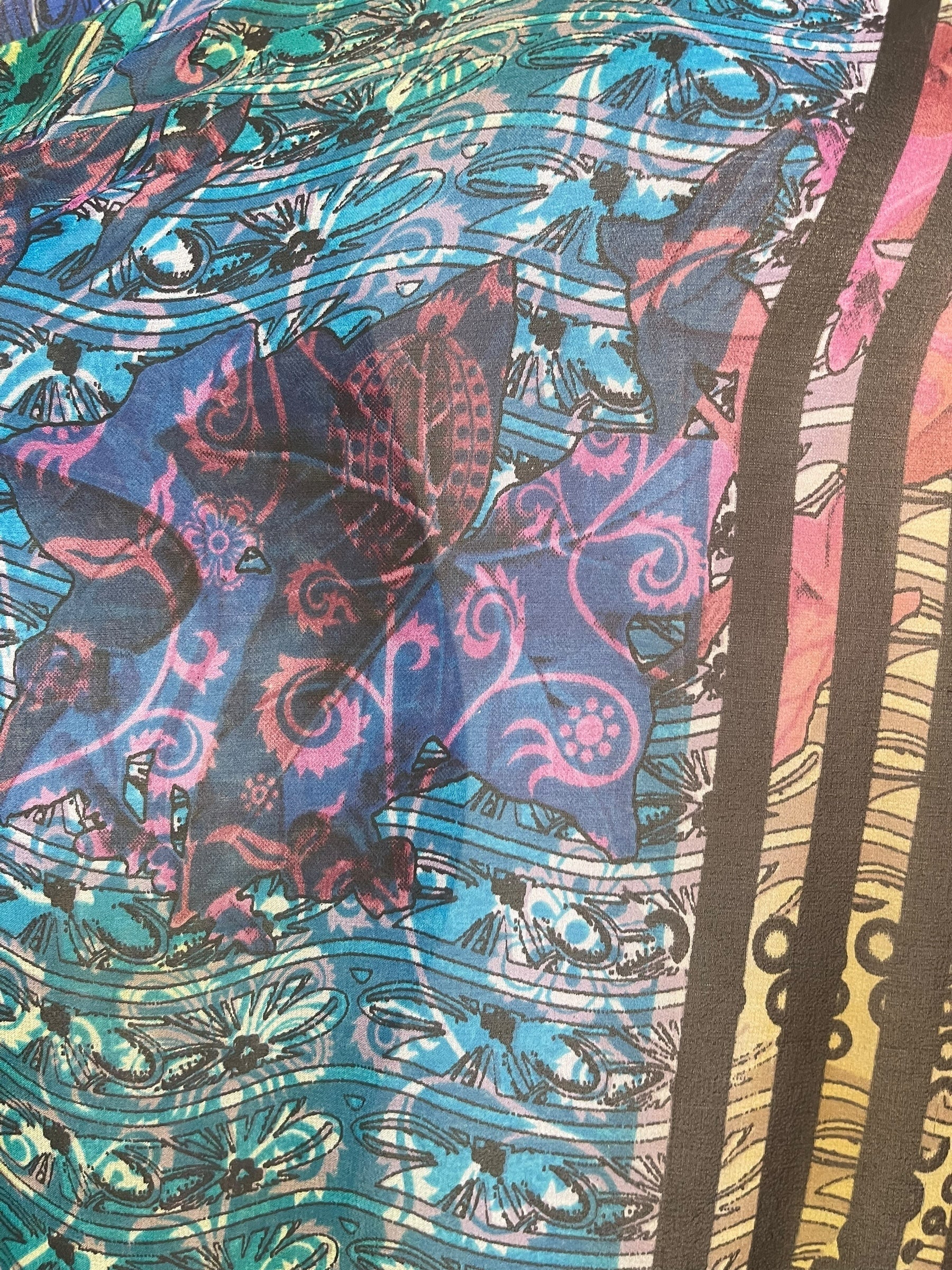 PRG7784 Sheer Avatar Pure Silk Self Pocket Tunic Dress