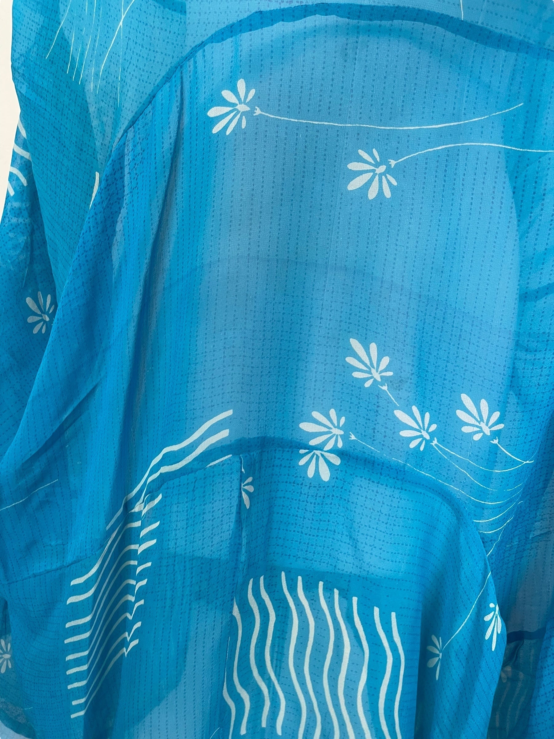 PRG7905 Sheer Wabi Sabi Sculptural Silk Long Tunic Dress