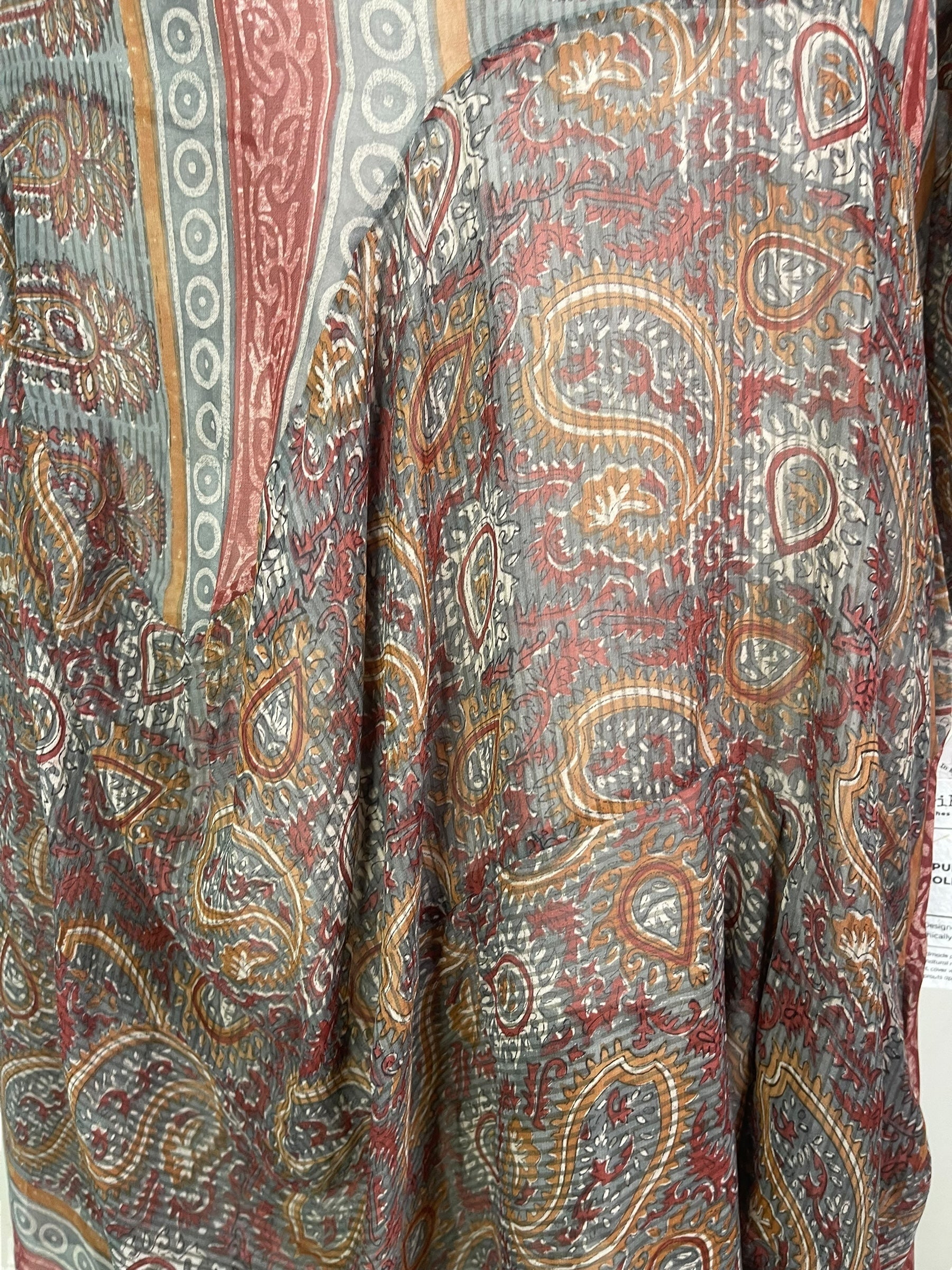 PRG7988 Sheer Avatar Pure Silk Sculptural Long Tunic Dress