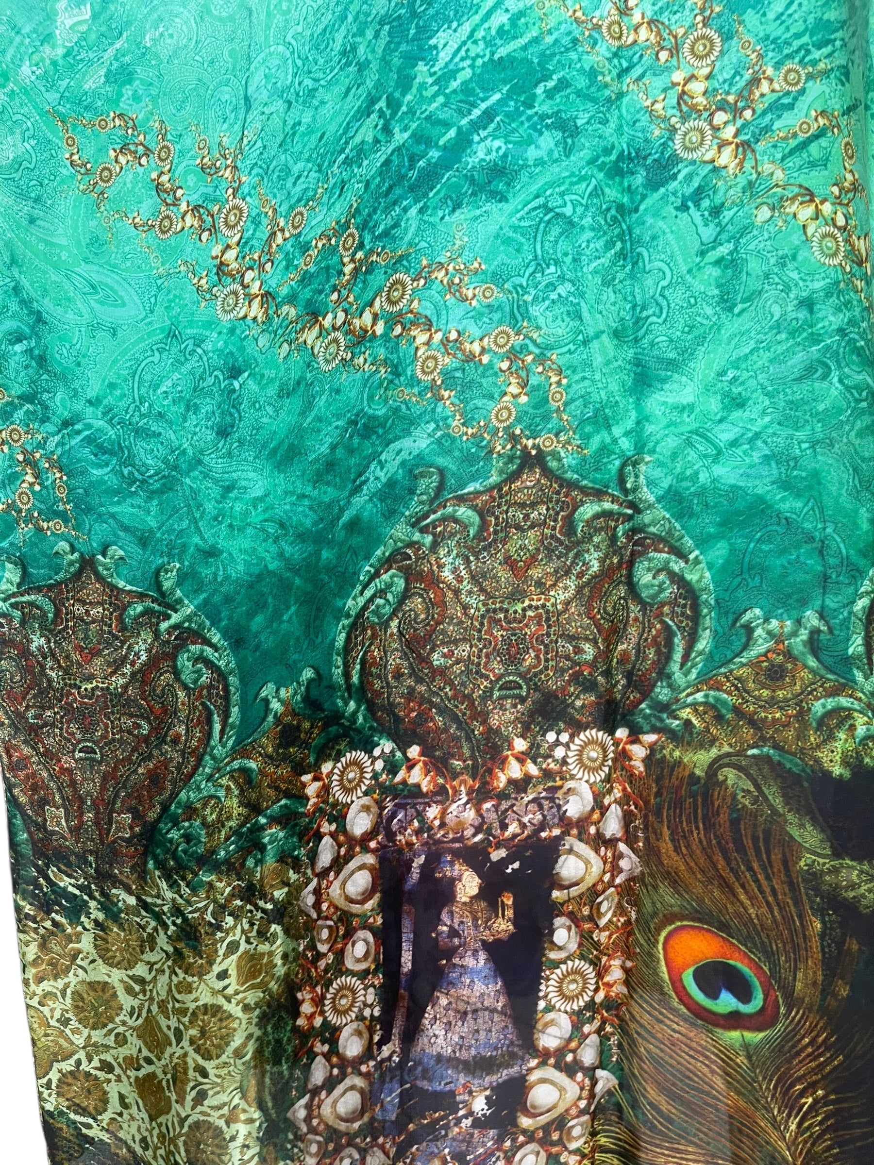 PREVIEW PRC8591 Avatar Pure Silk Midi Length Kaftan by MARCH2026 – Handmade ethical Midi Length Kaftan from sariKNOTsari using upcycled silk. Designed in Canada for travel and slow fashion, loved from Toronto to LA to Sydney. Featuring Zsiska, Bryn Walker and Artisan Leather coats by Rejean Pepin, Pepin designs