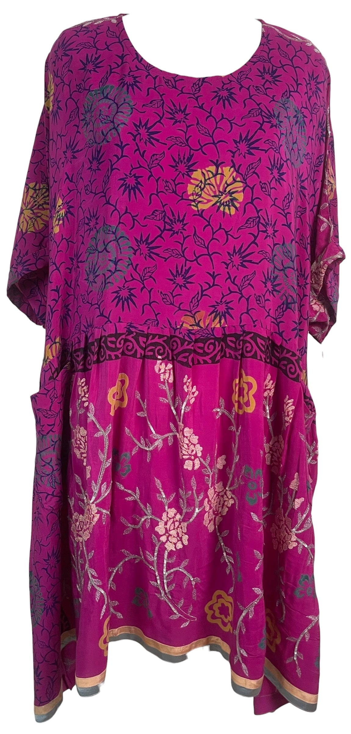 PRC8793 Wabi Sabi Pure Silk Boxy Babydoll Dress by 15 FEBRUARY 2026 – Handmade ethical Boxy Babydoll Dress from sariKNOTsari using upcycled silk. Designed in Canada for travel and slow fashion, loved from Toronto to LA to Sydney.