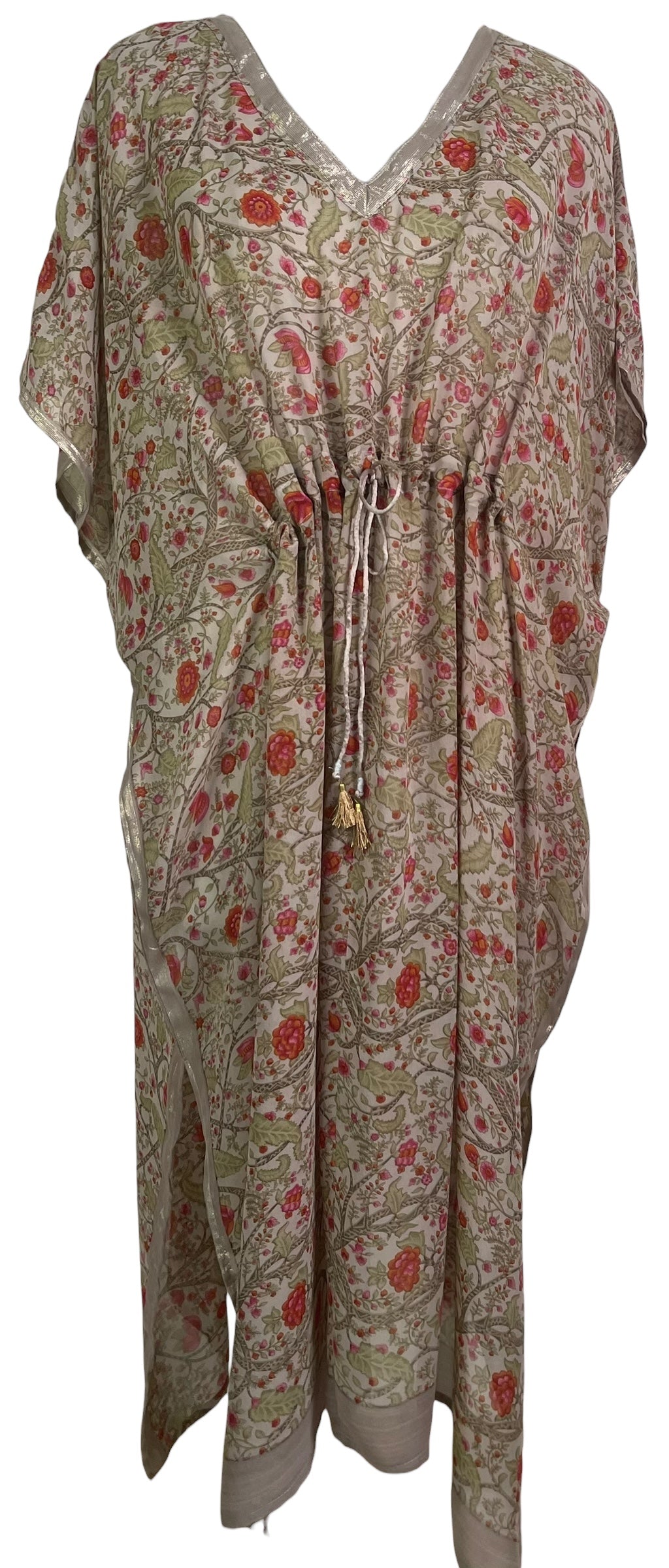 PRG8866 Sheer Wabi Sabi Pure Silk Maxi Kaftan by 15 FEBRUARY 2026 – Handmade ethical Maxi Kaftan from sariKNOTsari using upcycled silk. Designed in Canada for travel and slow fashion, loved from Toronto to LA to Sydney.