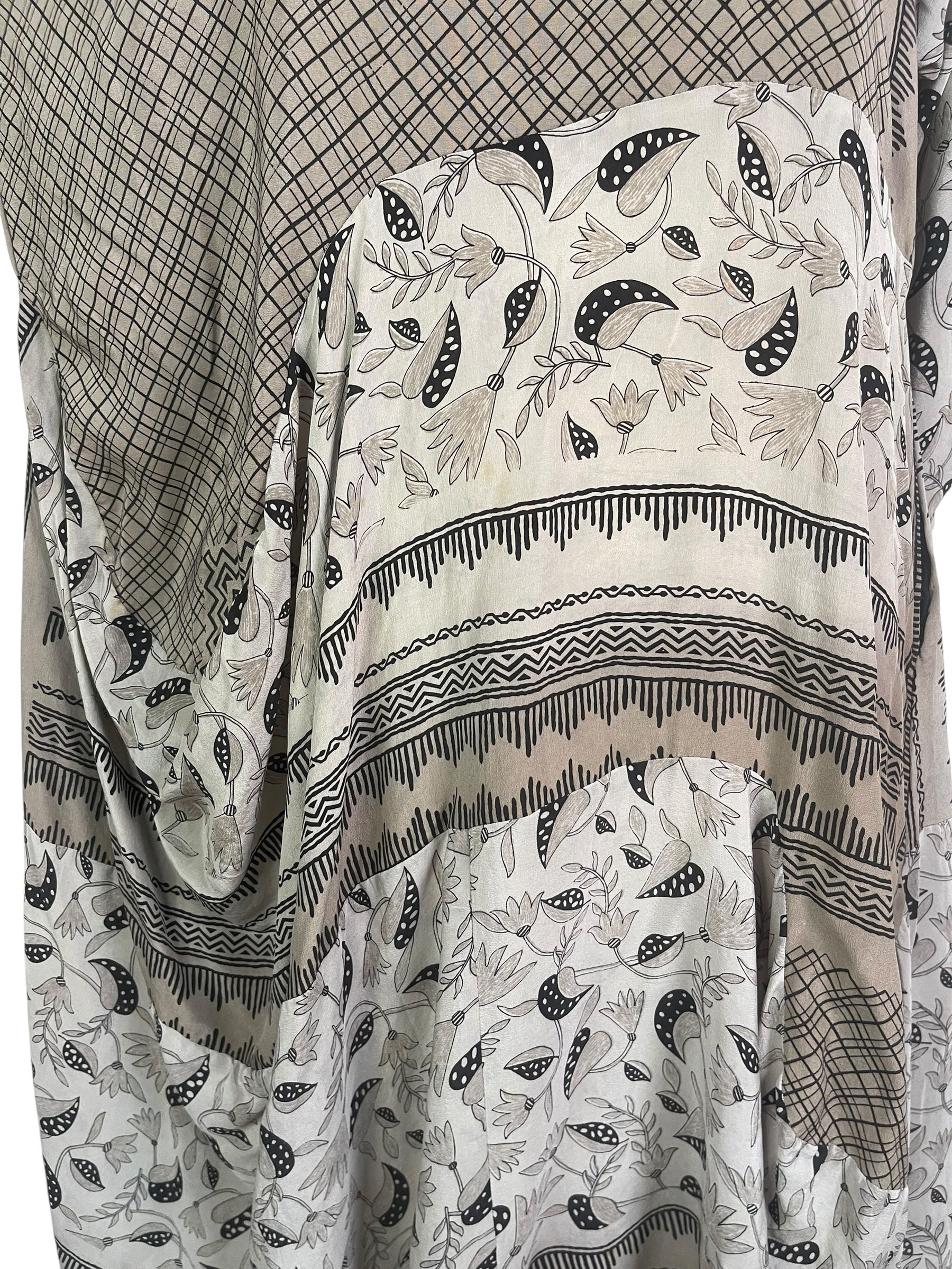 PRC8895 Wabi Sabi Sculptural Silk Long Tunic Dress by 15 FEBRUARY 2026 – Handmade ethical Sculptural Dress from sariKNOTsari using upcycled silk. Designed in Canada for travel and slow fashion, loved from Toronto to LA to Sydney.