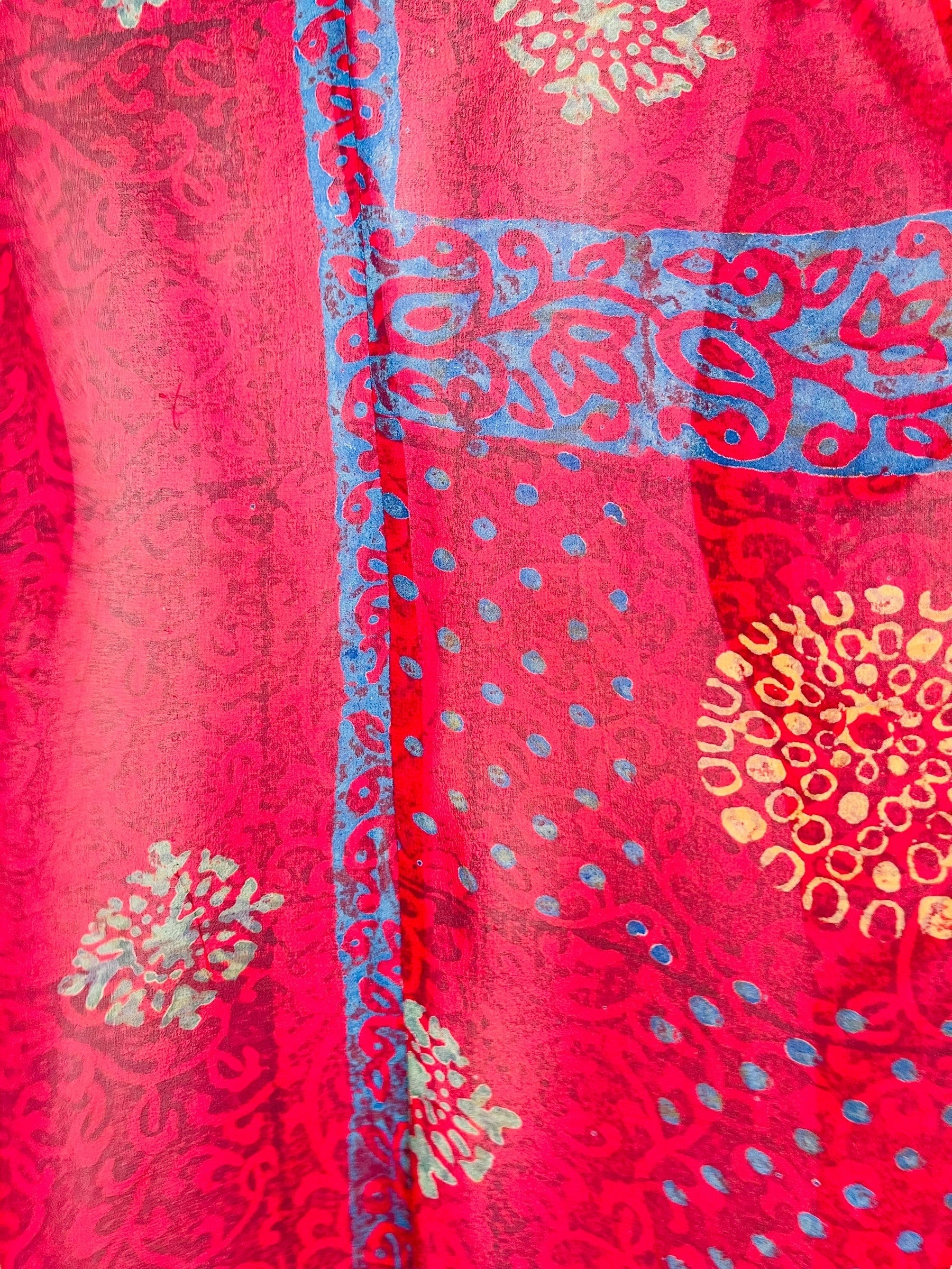 PRG7583 Sheer Avatar Pure Silk Waterfall Top