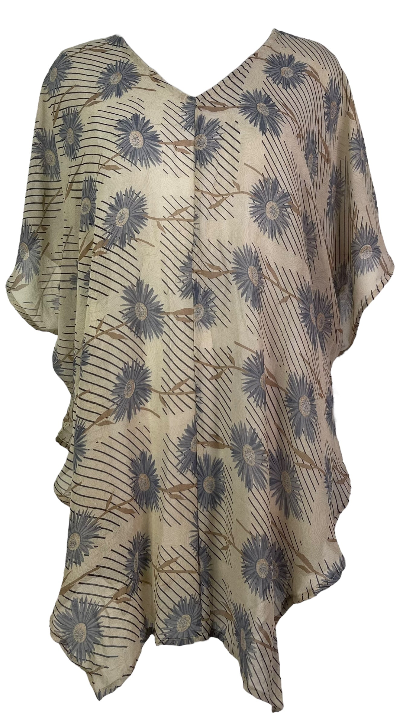 PRG7566 Sheer Wabi Sabi Pure Silk Waterfall Top