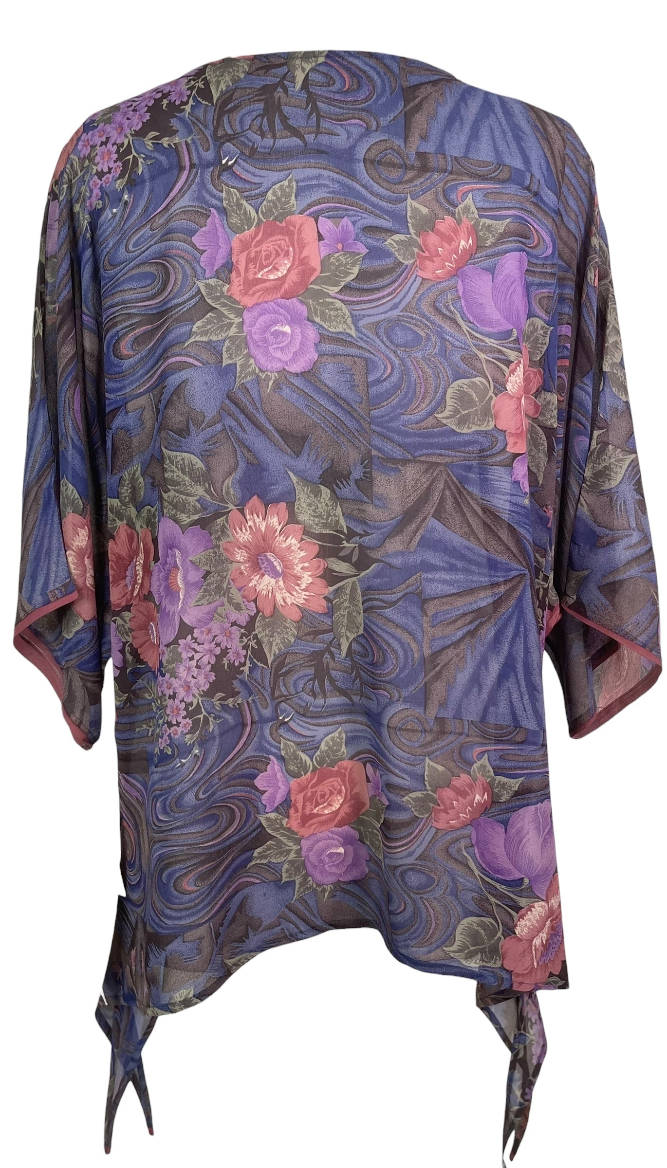 PREVIEW PRG8434 Sheer Wabi Sabi Pure Silk Long Tunic with Side Ties