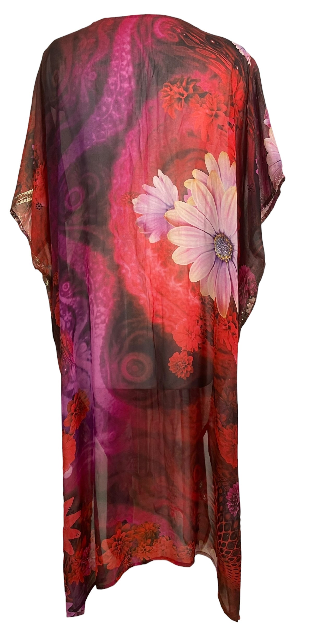 PRG8863 Sheer Wabi Sabi Pure Silk Maxi Kaftan