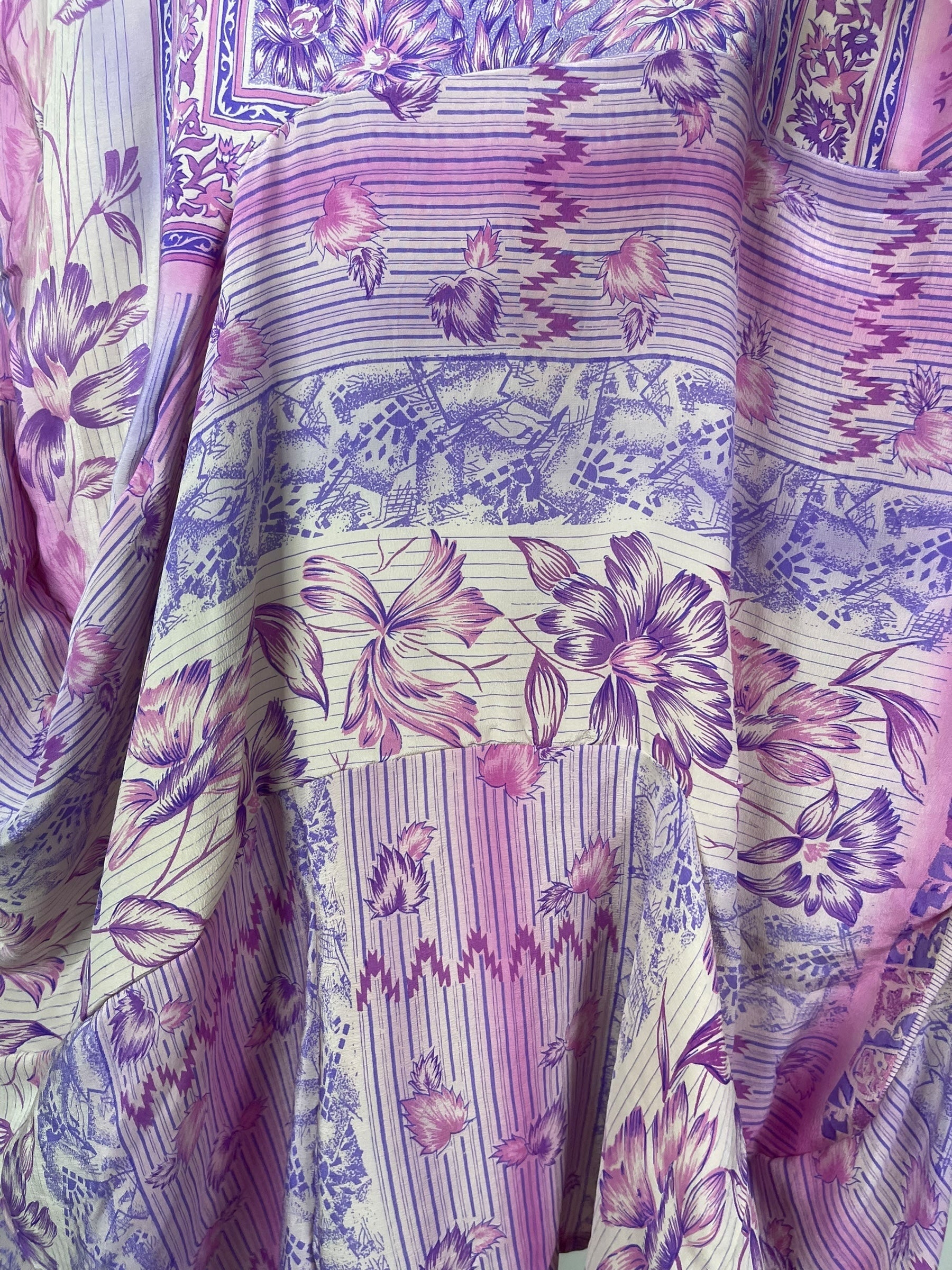 PRC7898 Avatar Pure Silk Sculptural Long Tunic Dress