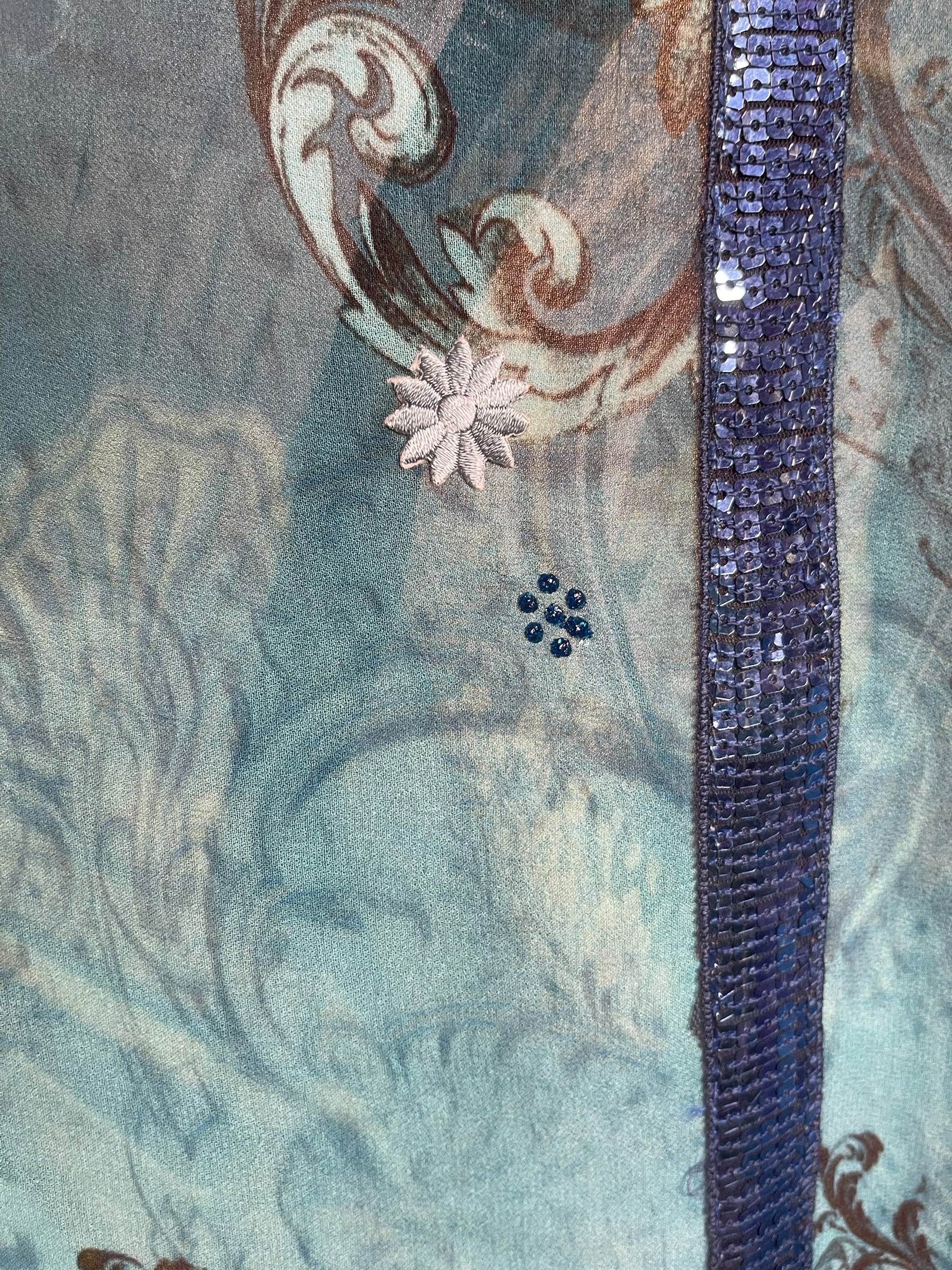 PRG7528 Sheer Avatar Pure Silk Capelet Poncho