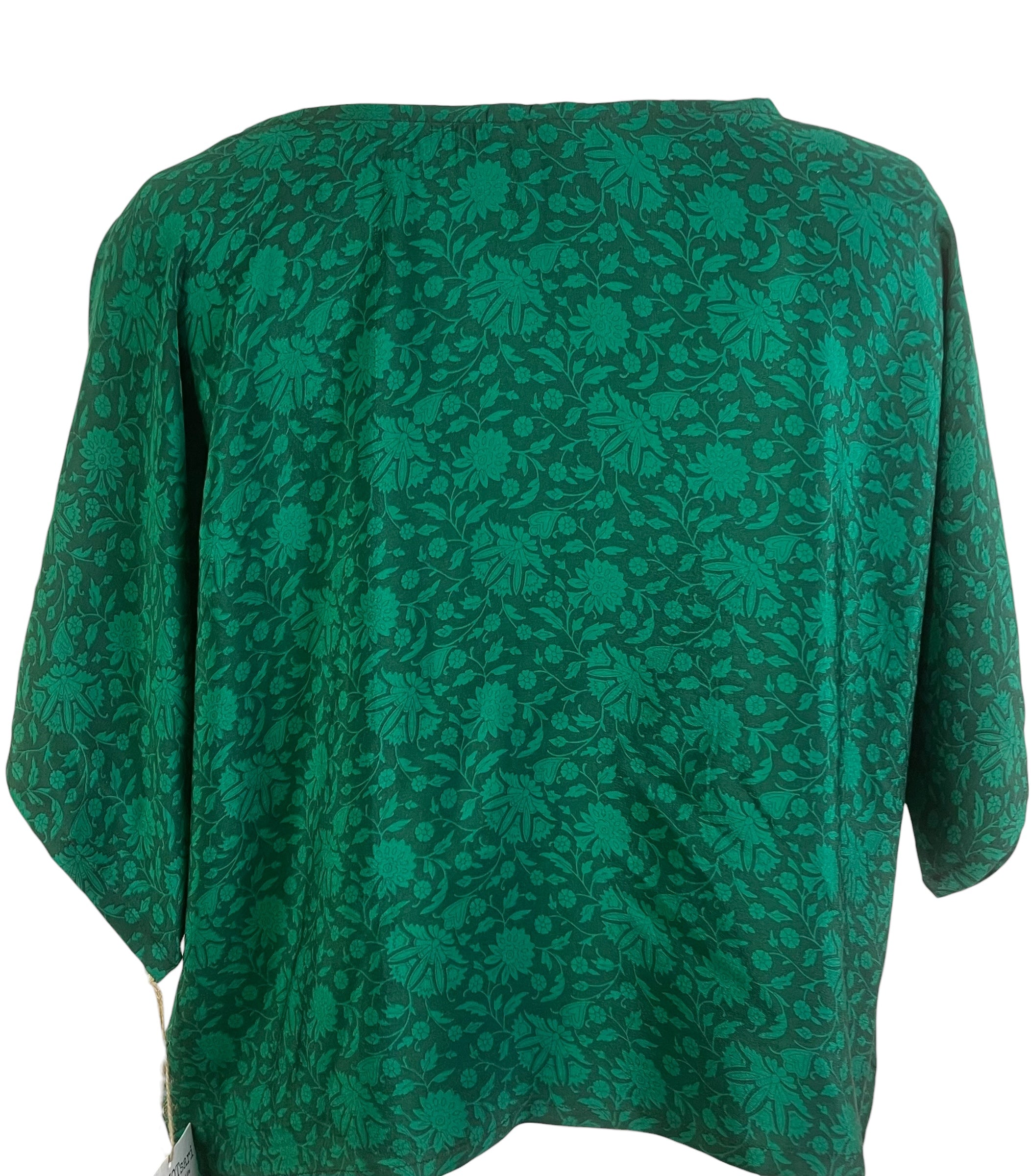 PREVIEW PRC6578 Avatar Pure Silk Boxy Top by MARCH2026 – Handmade ethical Boxy Top from sariKNOTsari using upcycled silk. Designed in Canada for travel and slow fashion, loved from Toronto to LA to Sydney.