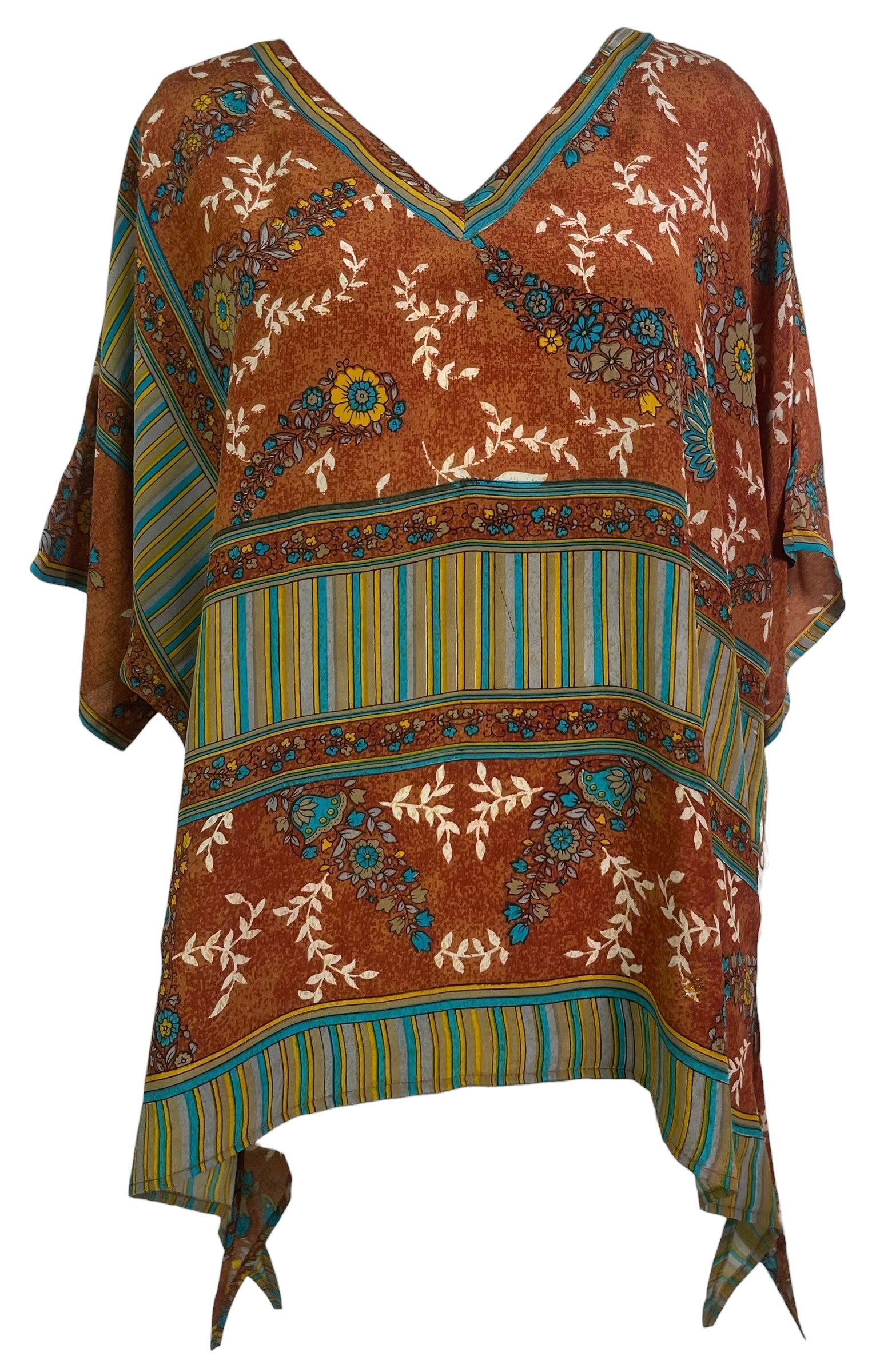 PREVIEW PRC8739 Avatar Pure Silk Long Tunic with Side Ties by MARCH2026 – Handmade ethical Side Tie Tunic from sariKNOTsari using upcycled silk. Designed in Canada for travel and slow fashion, loved from Toronto to LA to Sydney.