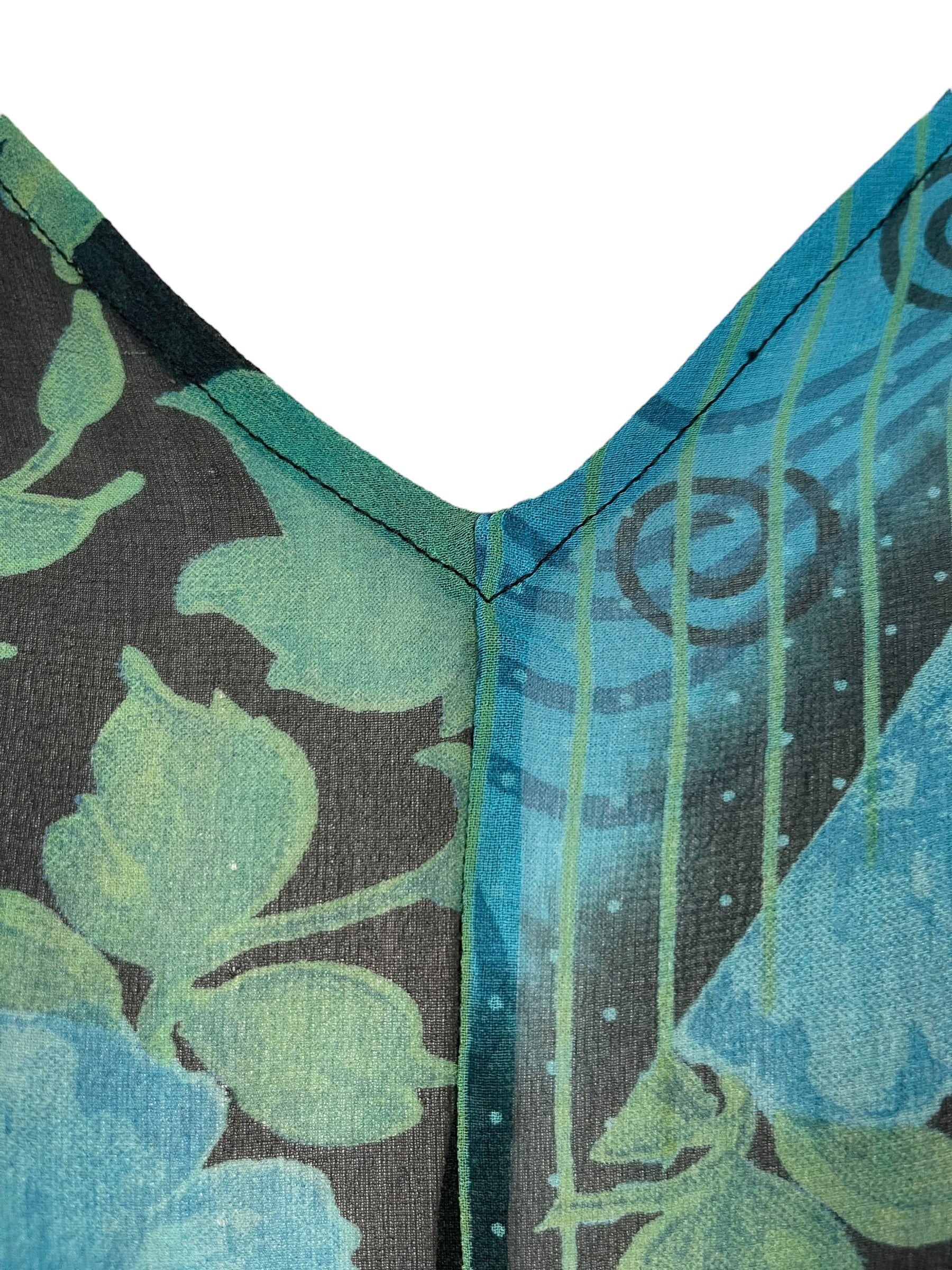 PRG7267 Sheer Avatar Pure Silk Waterfall Top