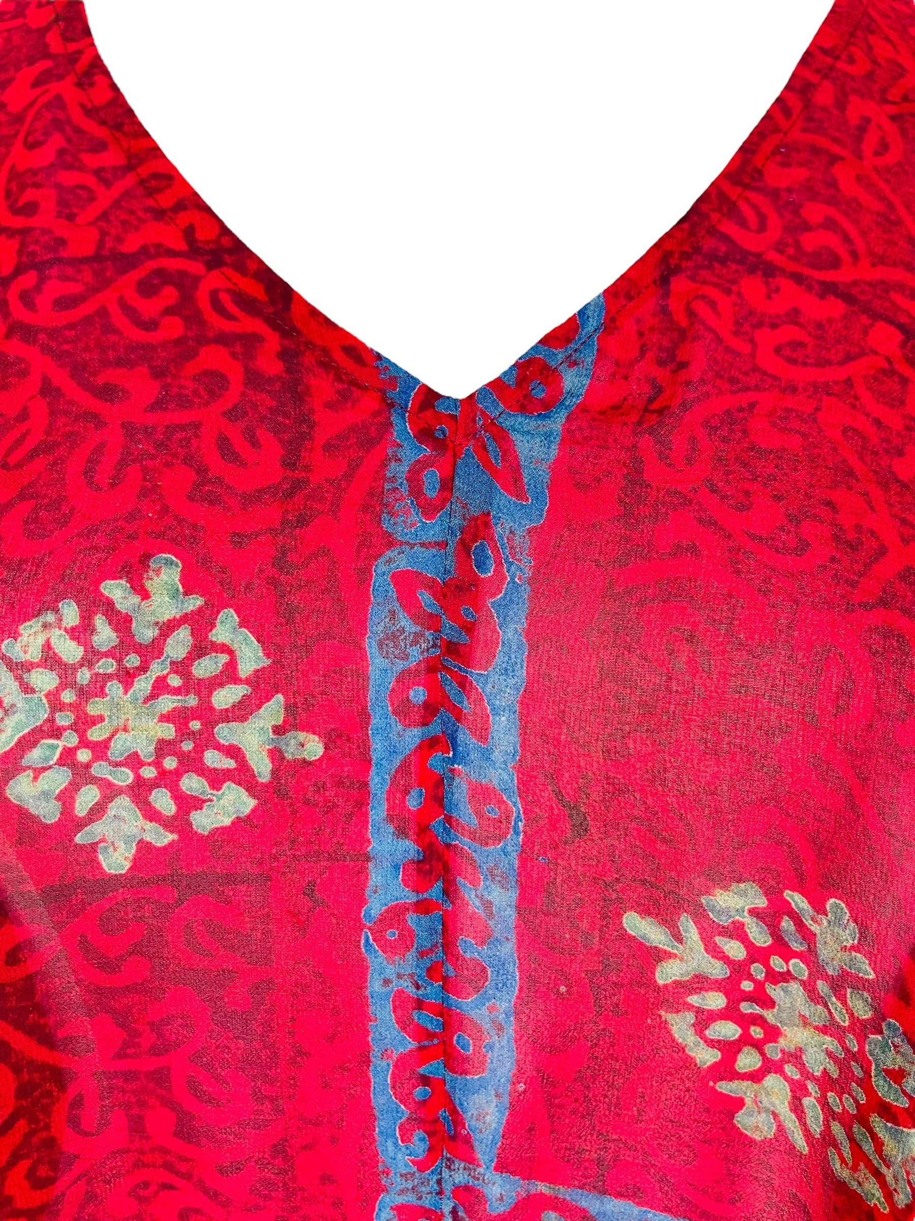 PRG7583 Sheer Avatar Pure Silk Waterfall Top