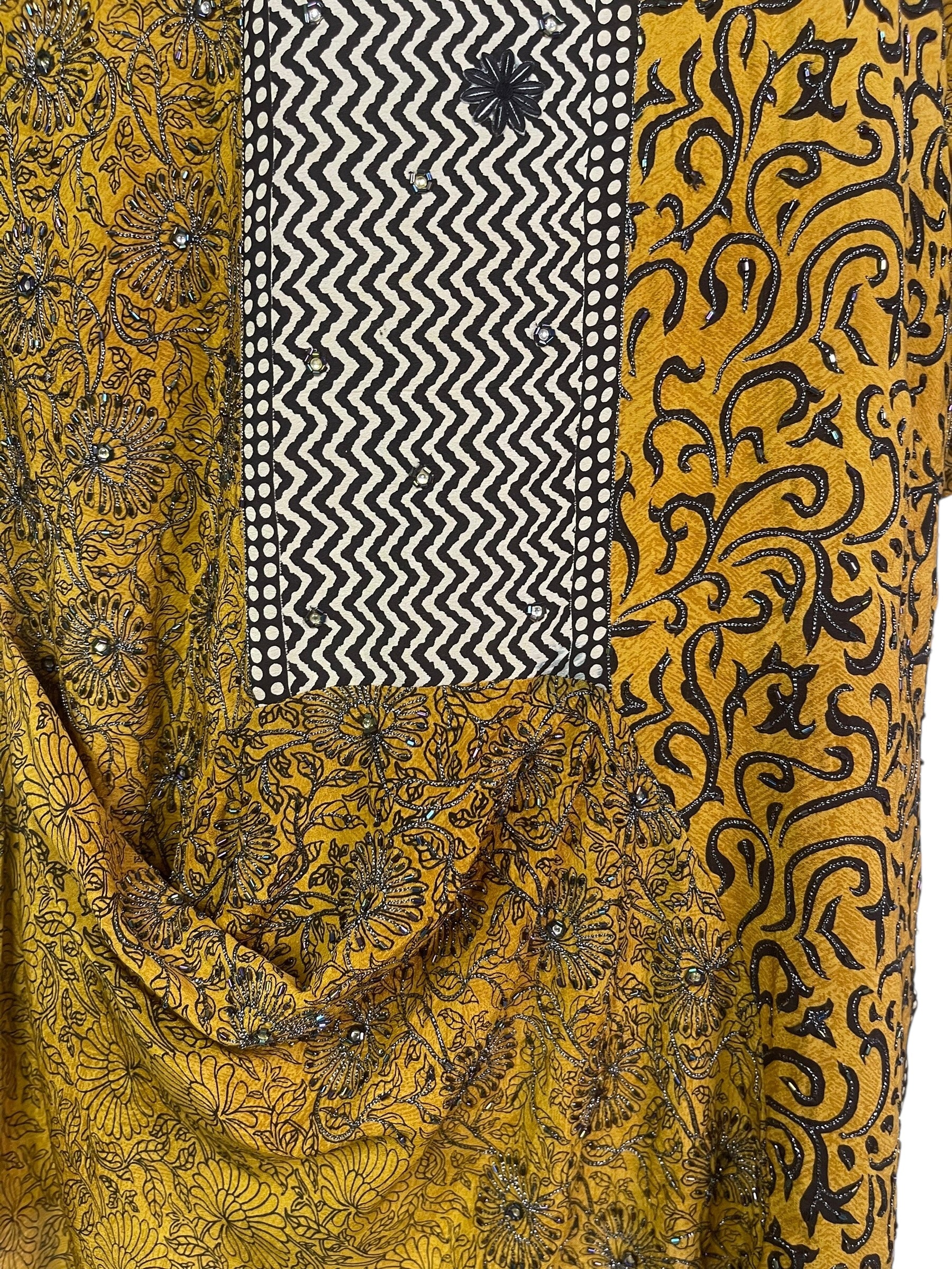 PRC7949 Avatar Pure Silk Self Pocket Tunic Dress