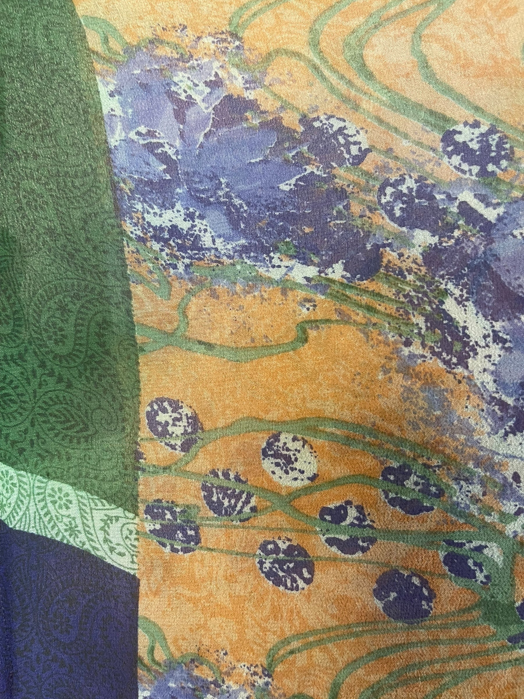 PREVIEW PRG8526 Sheer Wabi Sabi Pure Silk Kimono-Sleeved Jacket with Belt