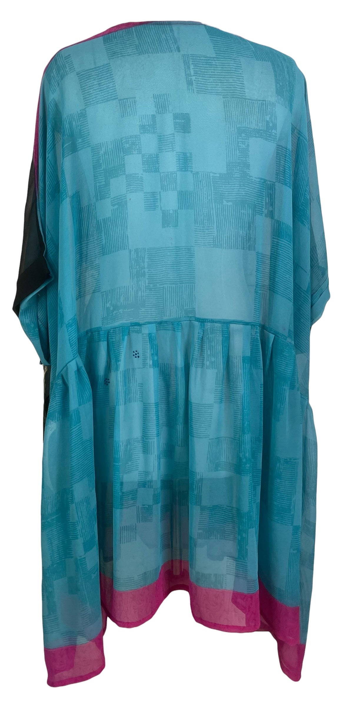 PRG8161 Sheer Wabi Sabi Pure Silk Boxy Babydoll Dress