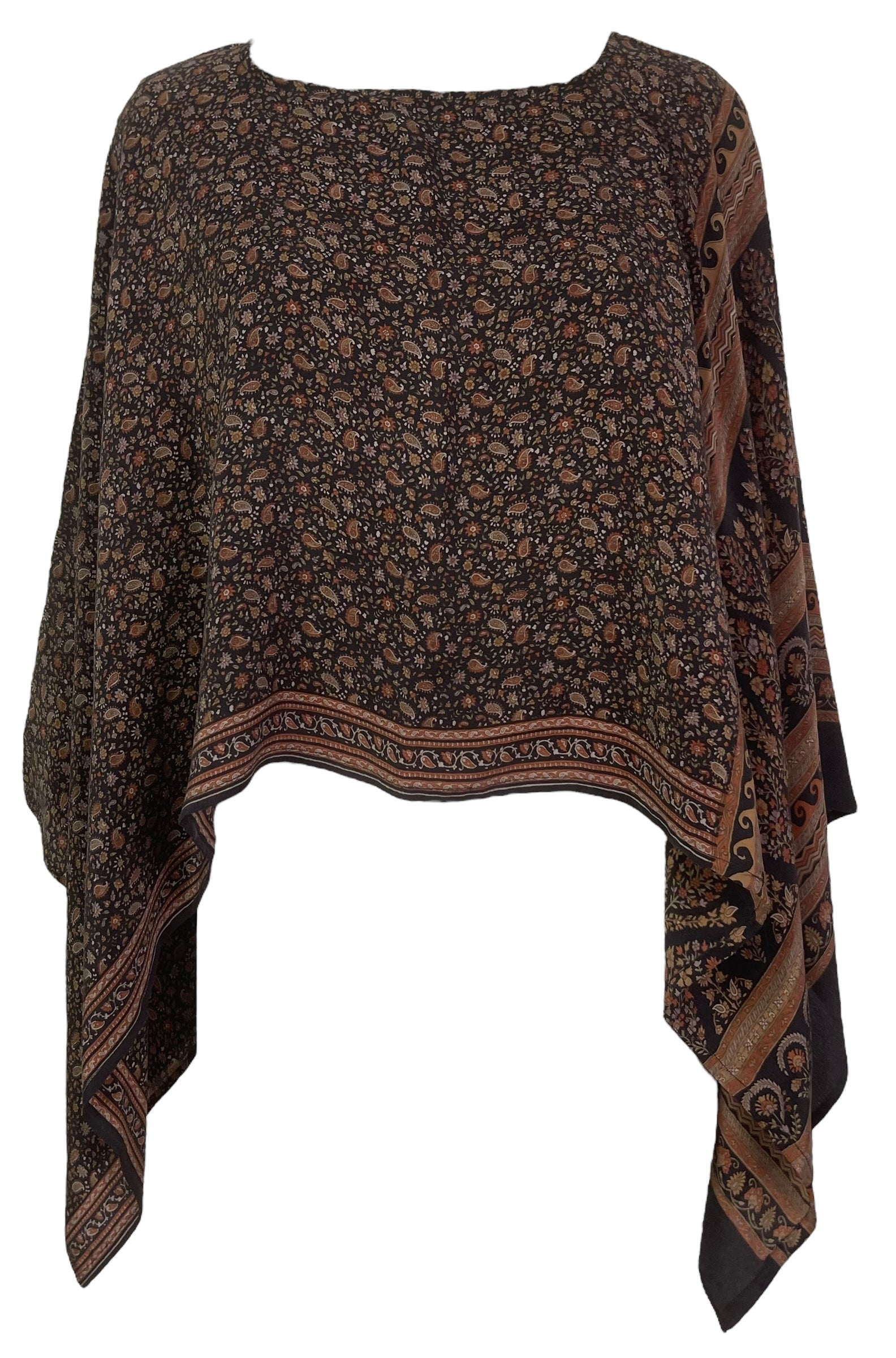 DEEANNS PRC7846 Avatar Pure Silk Capelet Poncho