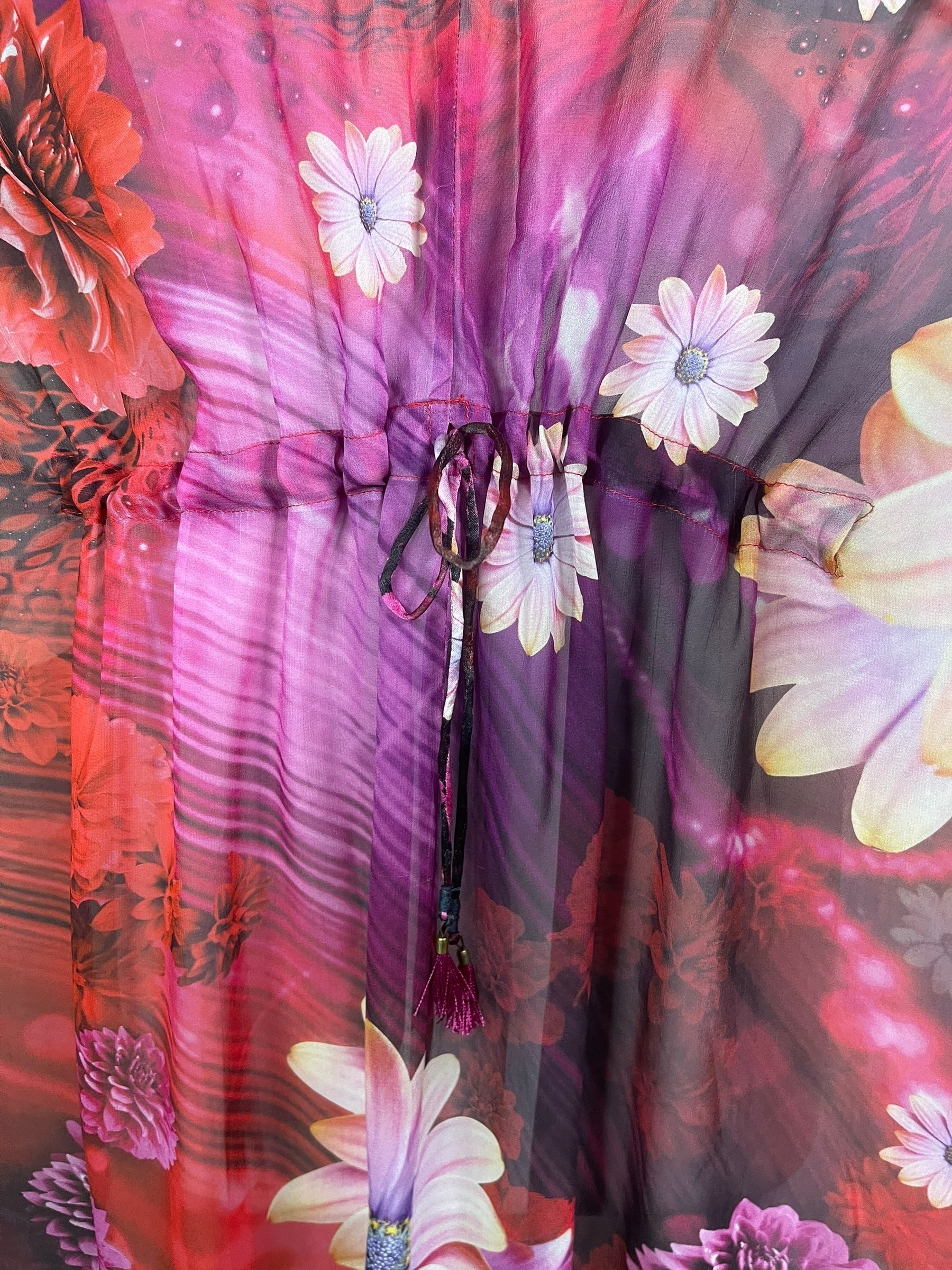 PRG8863 Sheer Wabi Sabi Pure Silk Maxi Kaftan