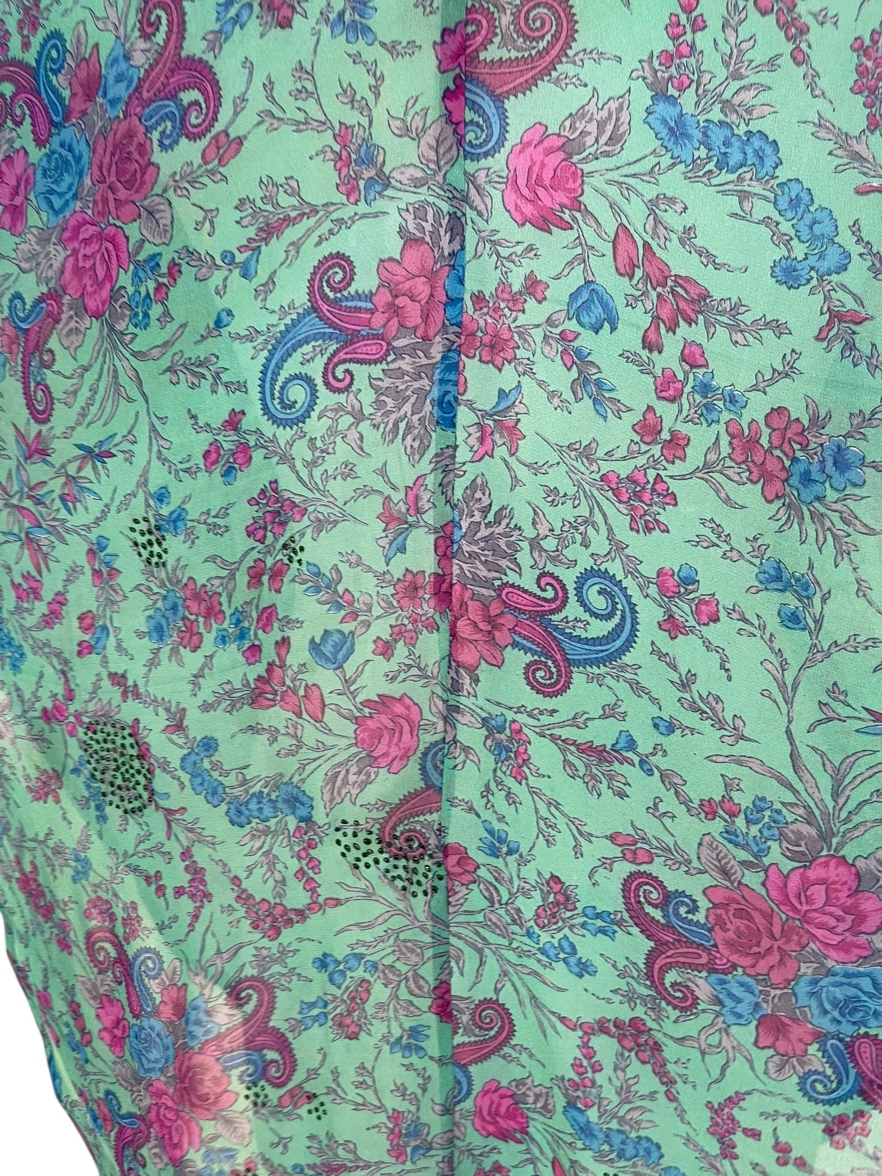 PRG7115 Sheer Avatar Pure Silk Waterfall Top