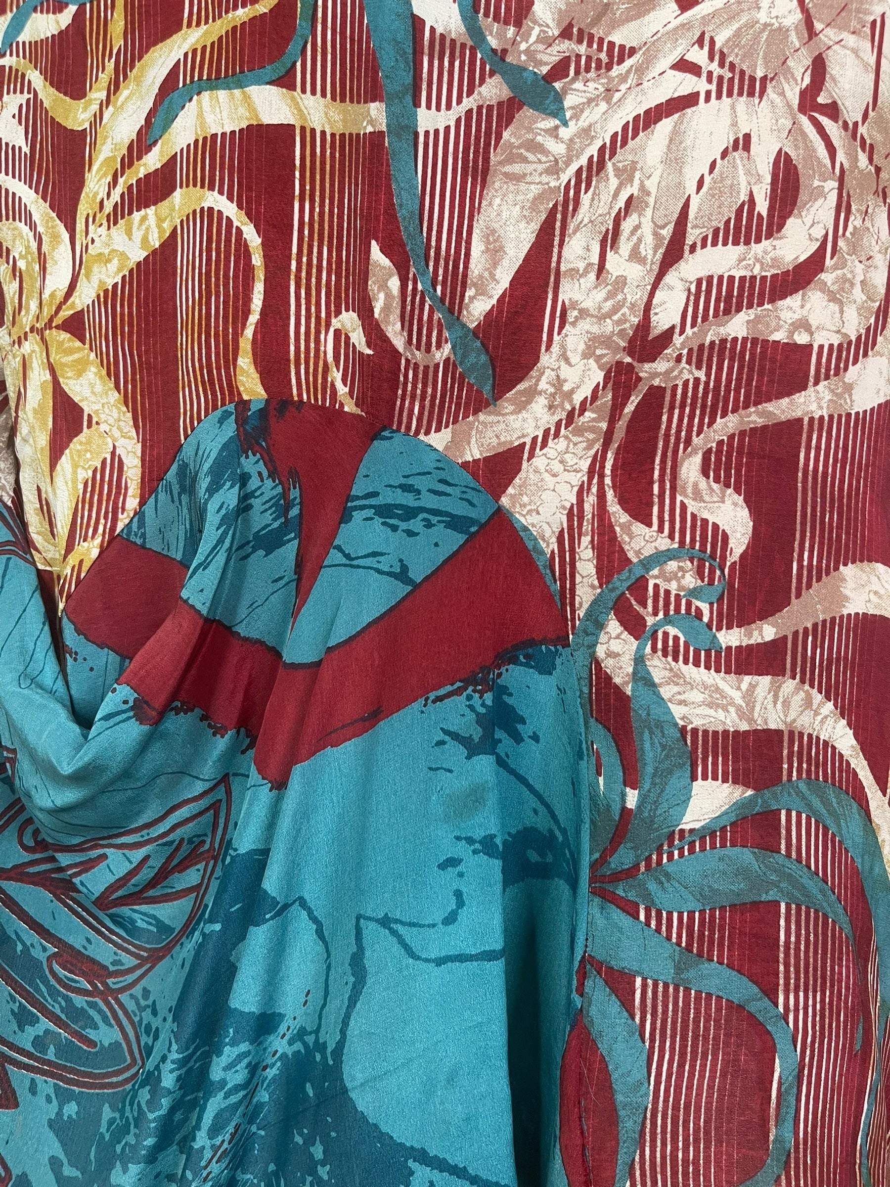 PRC6835 Wabi Sabi Pure Silk Self Pocket Tunic Dress