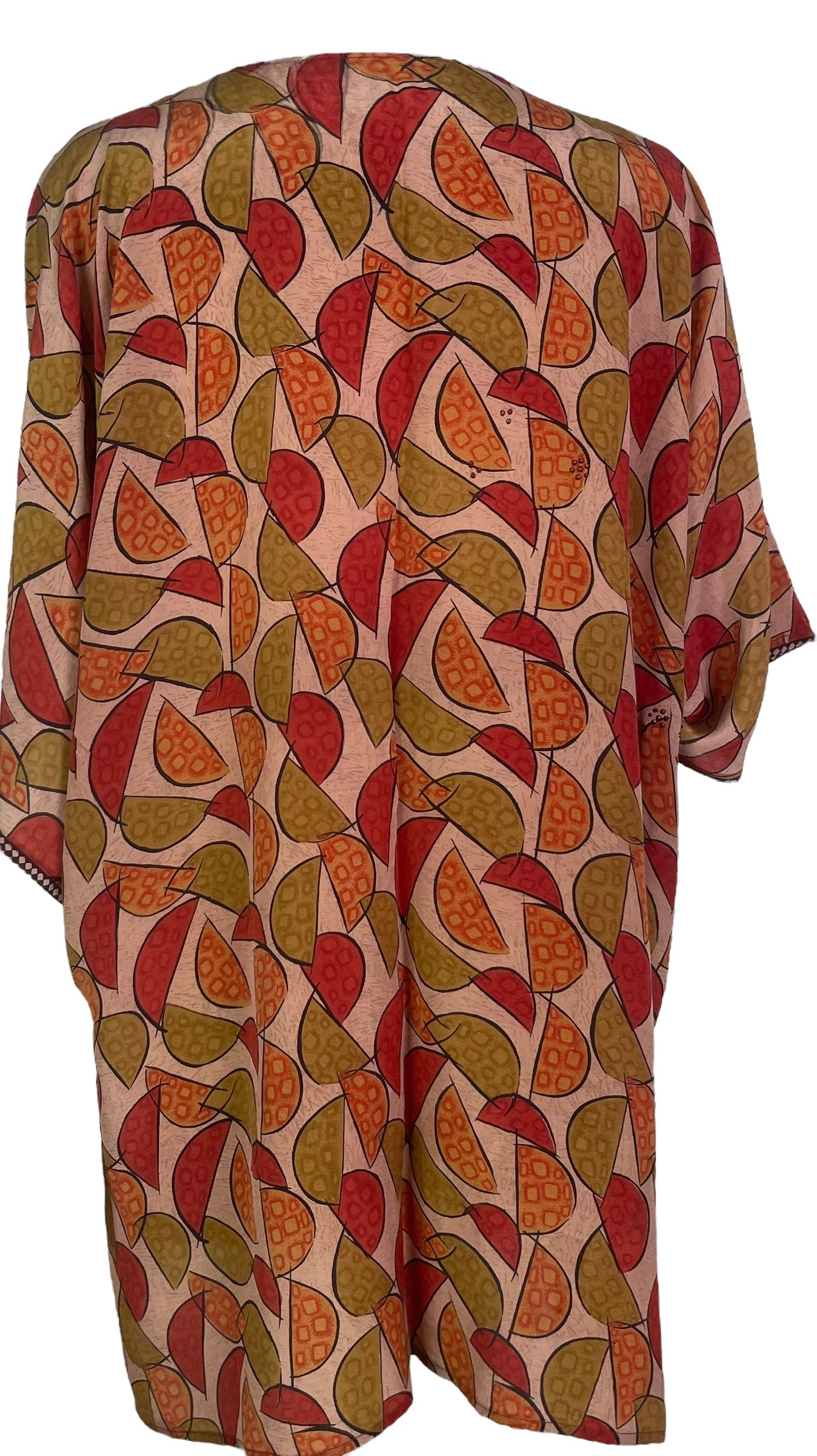 PRC7153 Wabi Sabi Pure Silk Kimono-Sleeved Jacket with Belt