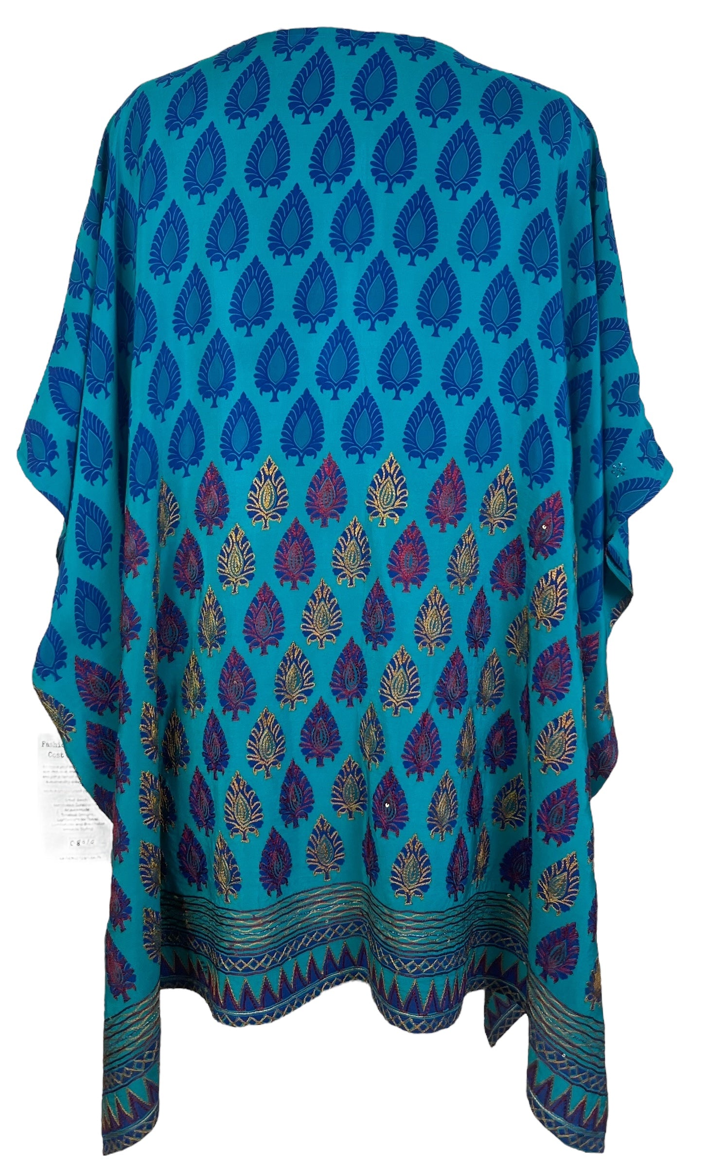 PRC8010 Avatar Pure Silk Short Kaftan Tunic with Slits