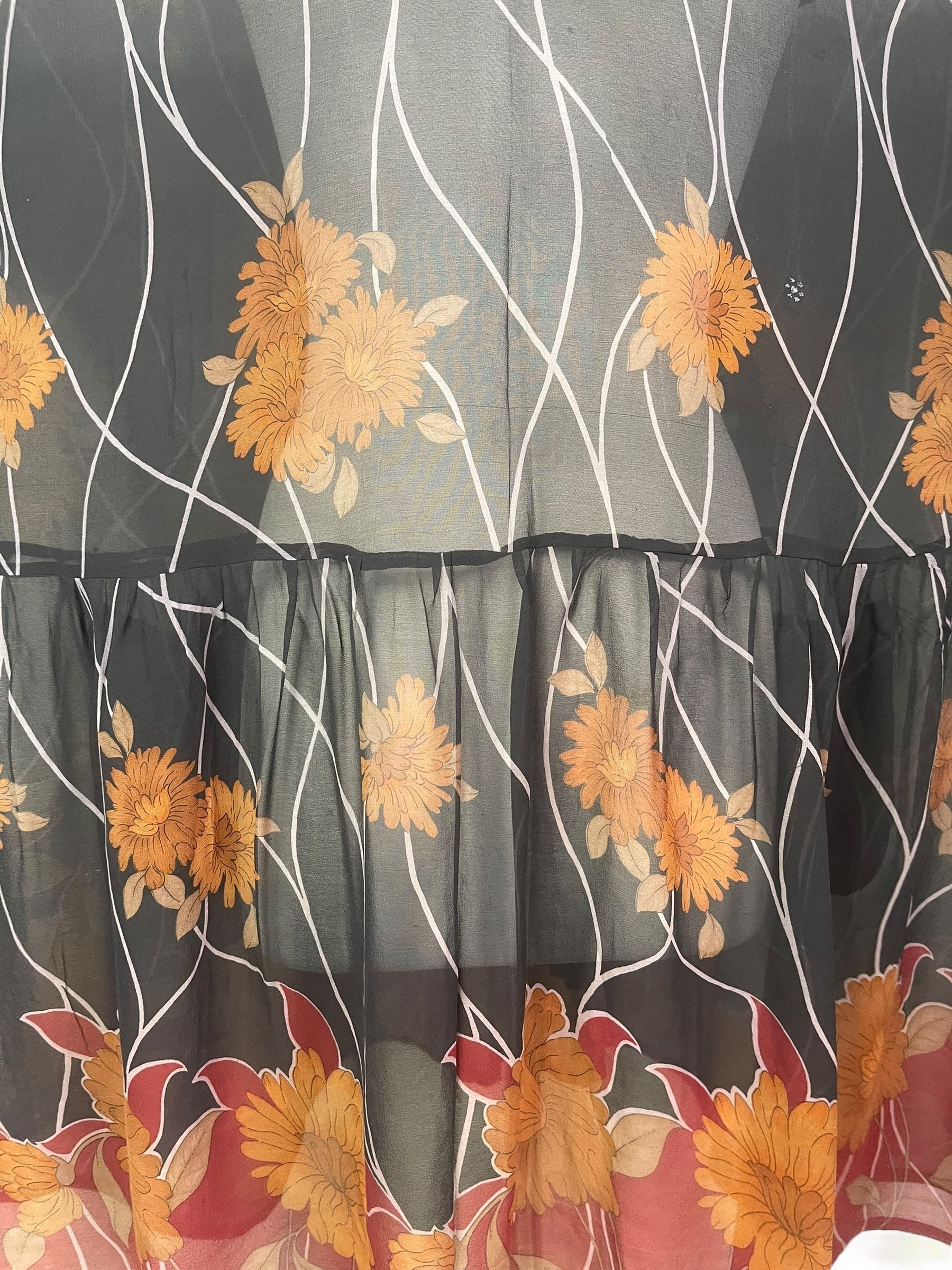 PRG8170 Sheer Wabi Sabi Pure Silk Boxy Babydoll Dress