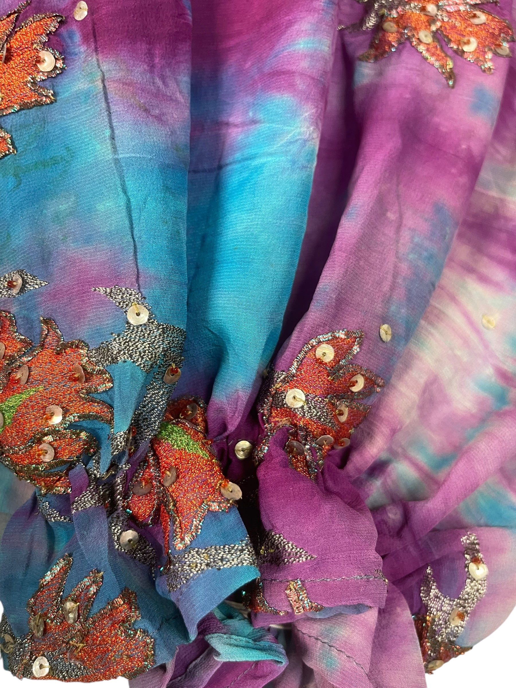 PREVIEW PRC8640 Avatar Pure Silk Bolero by MARCH2026 – Handmade ethical Bolero from sariKNOTsari using upcycled silk. Designed in Canada for travel and slow fashion, loved from Toronto to LA to Sydney.