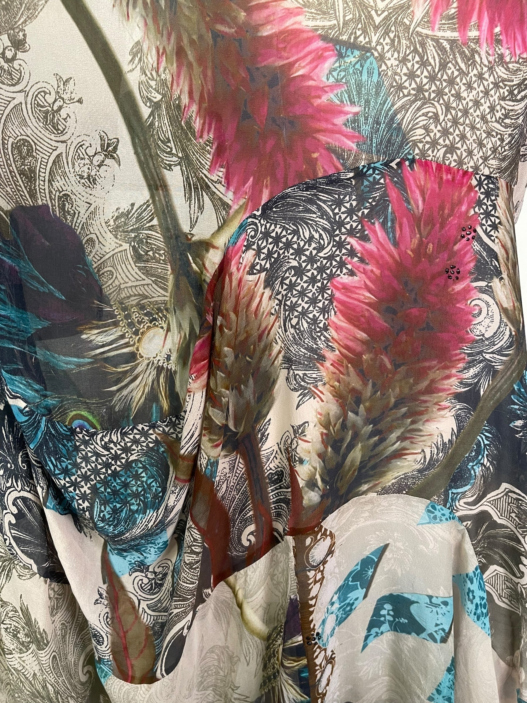 PRG8920 Sheer Wabi Sabi Sculptural Silk Long Tunic Dress by 15 FEBRUARY 2026 – Handmade ethical Sculptural Dress from sariKNOTsari using upcycled silk. Designed in Canada for travel and slow fashion, loved from Toronto to LA to Sydney.