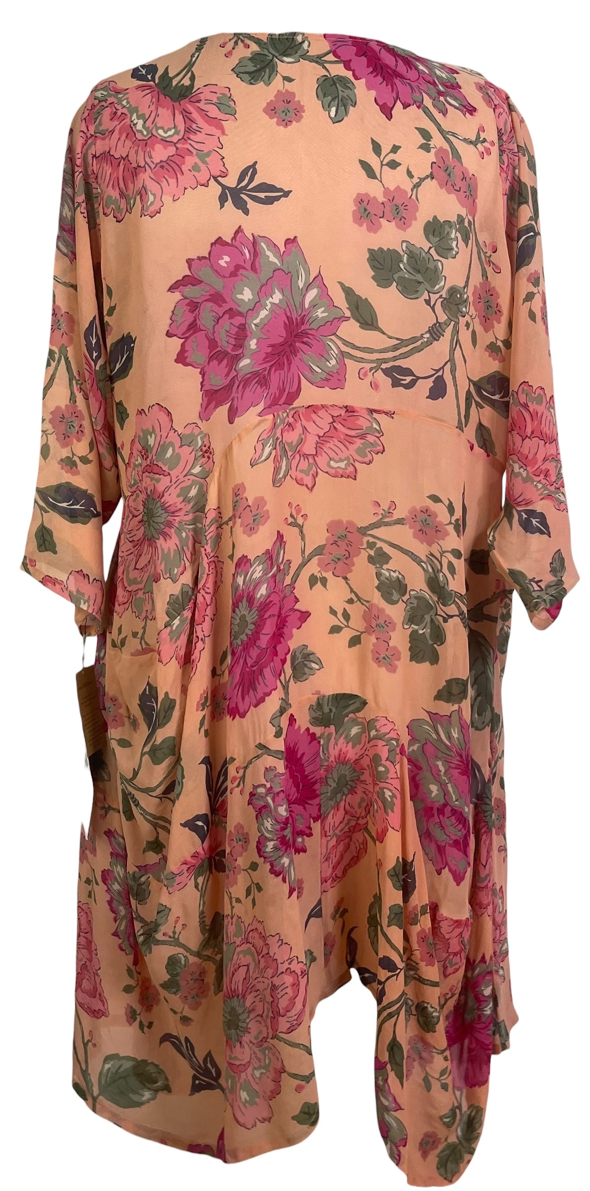 PRG8919 Sheer Wabi Sabi Sculptural Silk Long Tunic Dress by 15 FEBRUARY 2026 – Handmade ethical Sculptural Dress from sariKNOTsari using upcycled silk. Designed in Canada for travel and slow fashion, loved from Toronto to LA to Sydney.