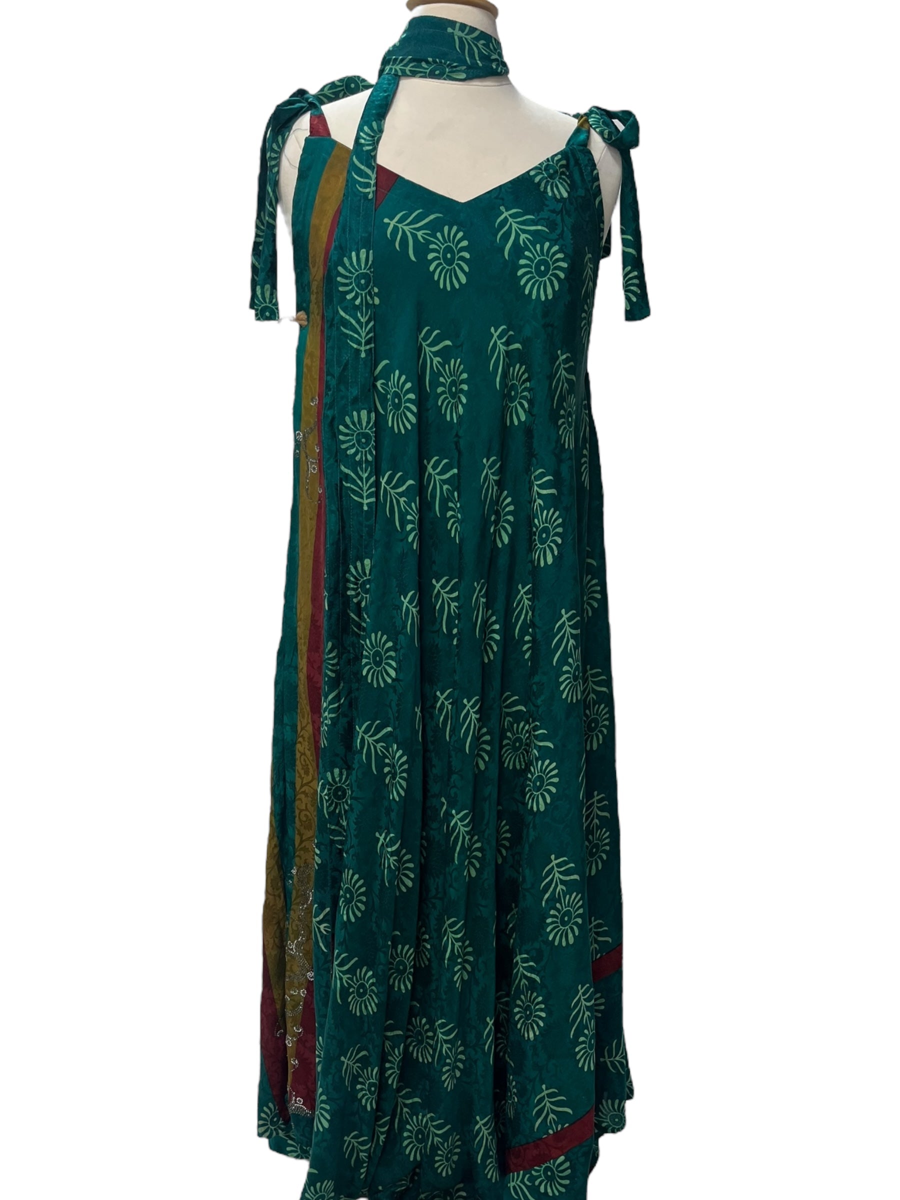 PRC528 Avatar Pure Silk Maxi Dress with Belt