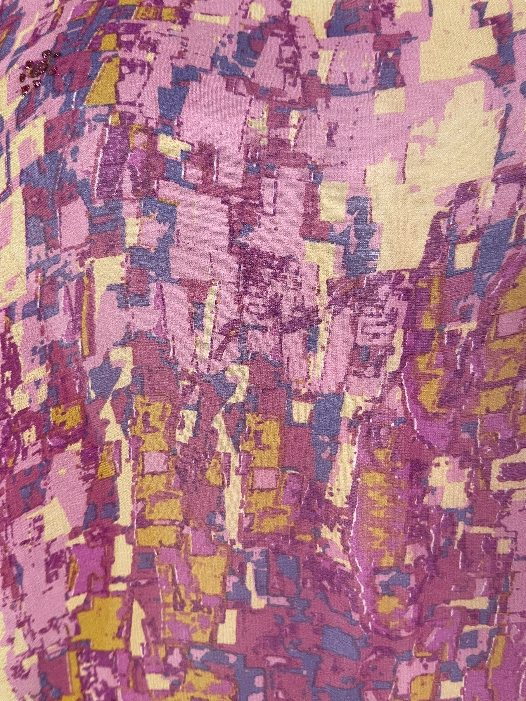 PRG6634 Sheer Avatar Pure Silk Kimono-Sleeved Top