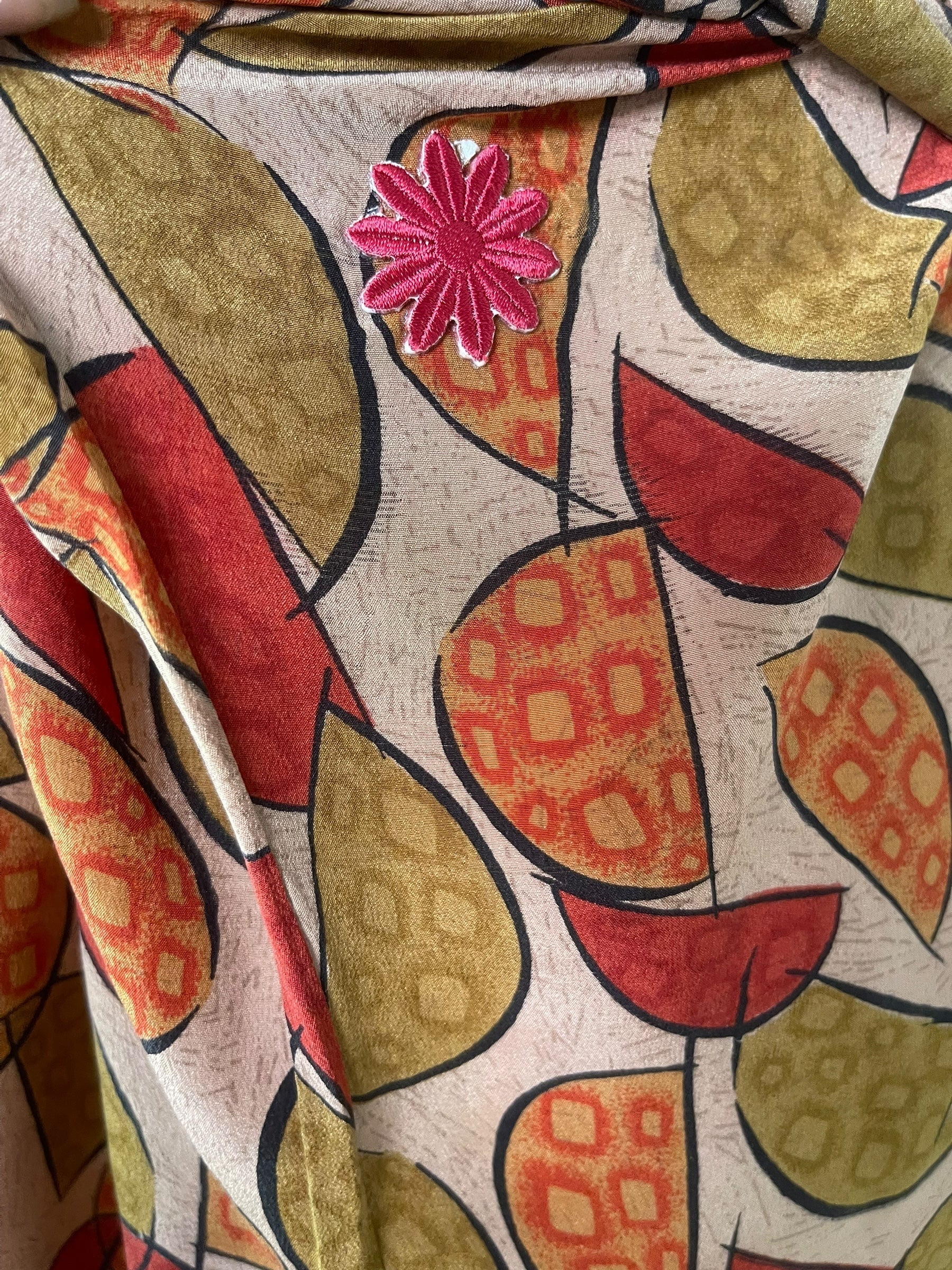 PRC7153 Wabi Sabi Pure Silk Kimono-Sleeved Jacket with Belt