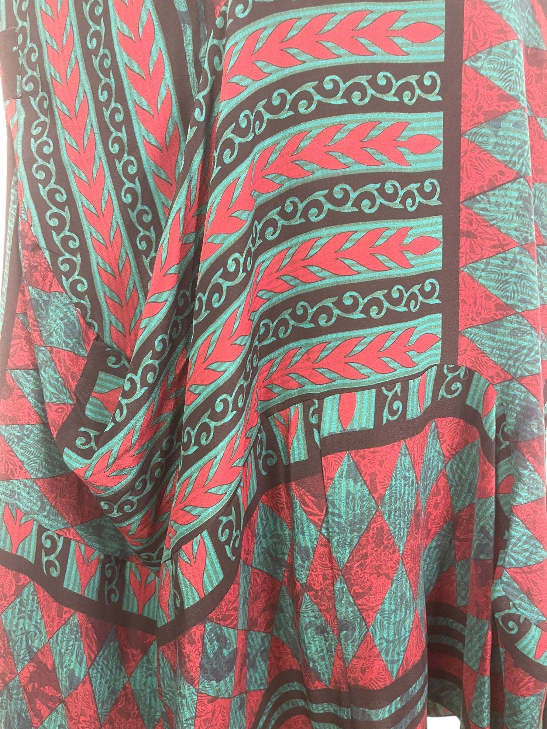 PRC8451 Avatar Pure Silk Sculptural Long Tunic Dress