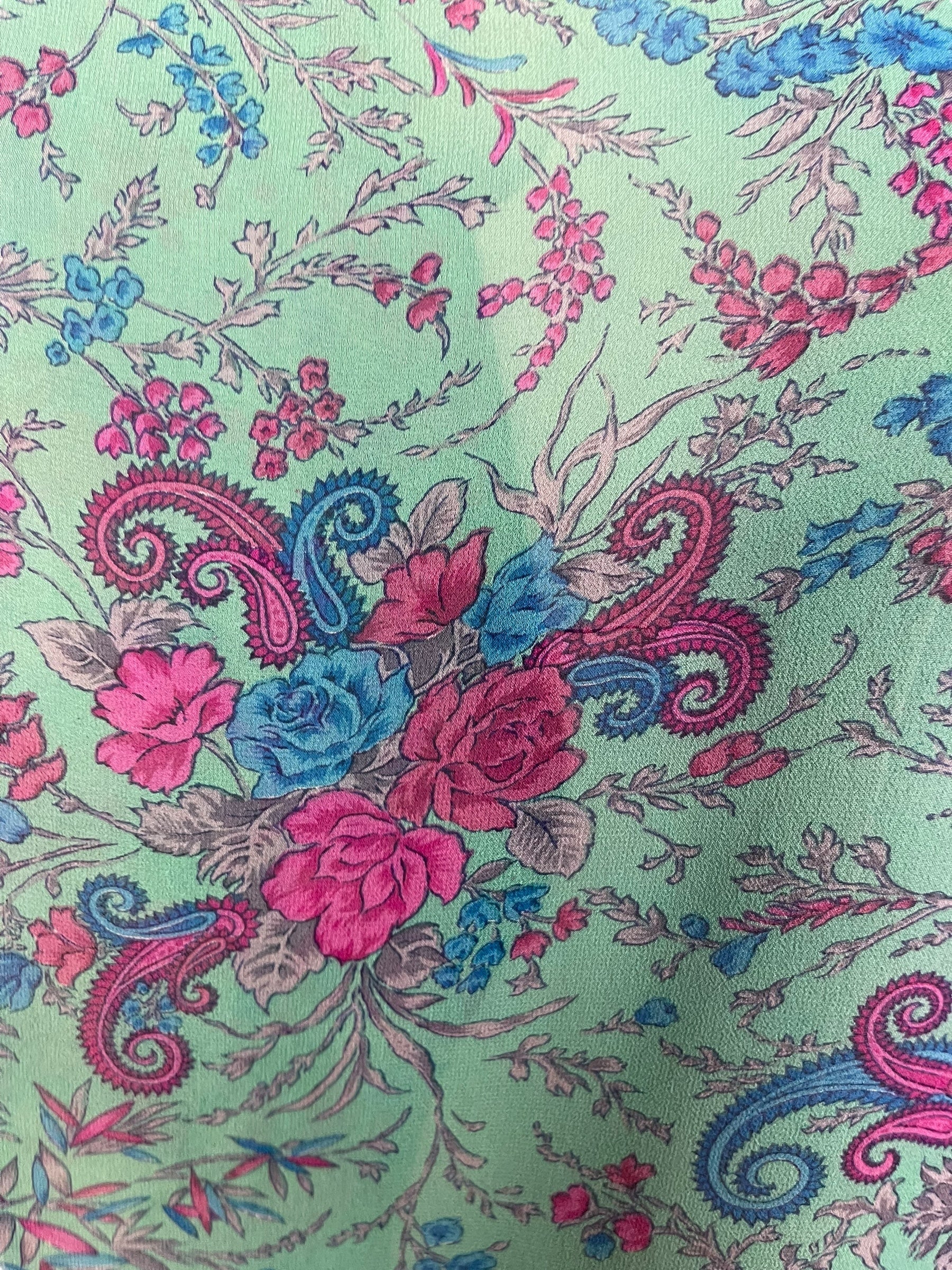 PRG7115 Sheer Avatar Pure Silk Waterfall Top