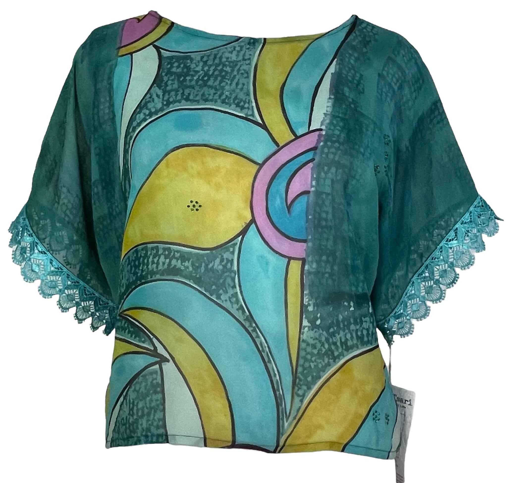 PRG7479 Sheer Wabi Sabi Pure Silk Boxy Top