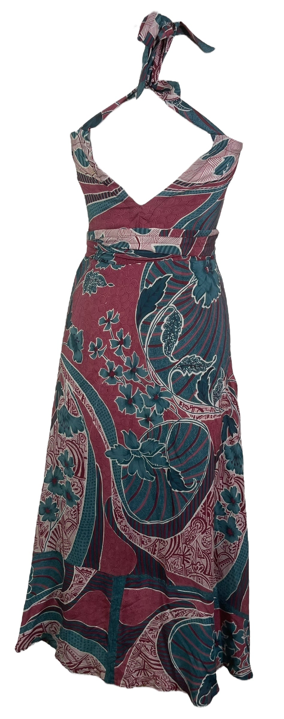 PRC7689 Wabi Sabi Pure Silk Maxi Dress with Belt