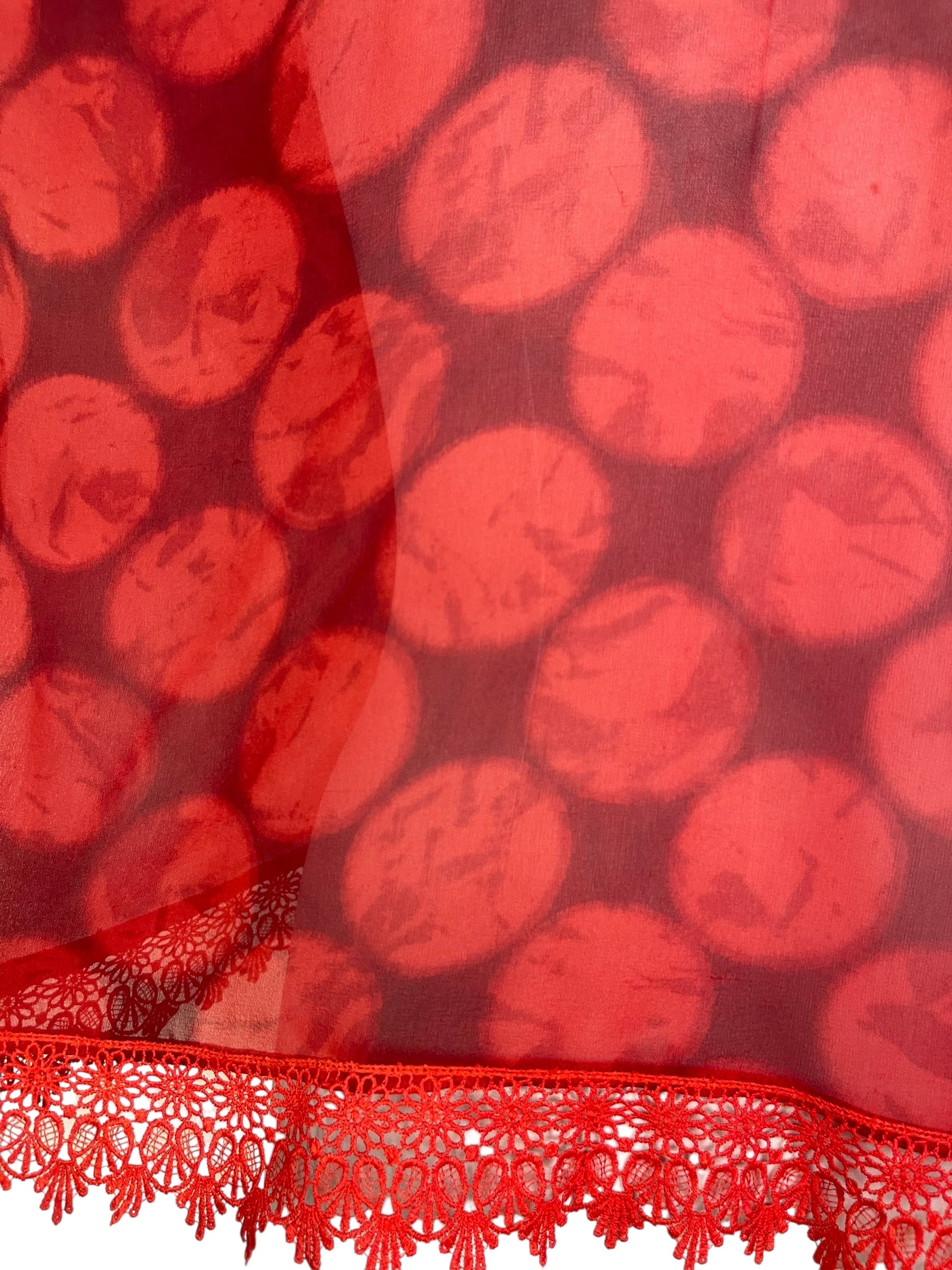 PRG7585 Sheer Avatar Pure Silk Side Slit Top